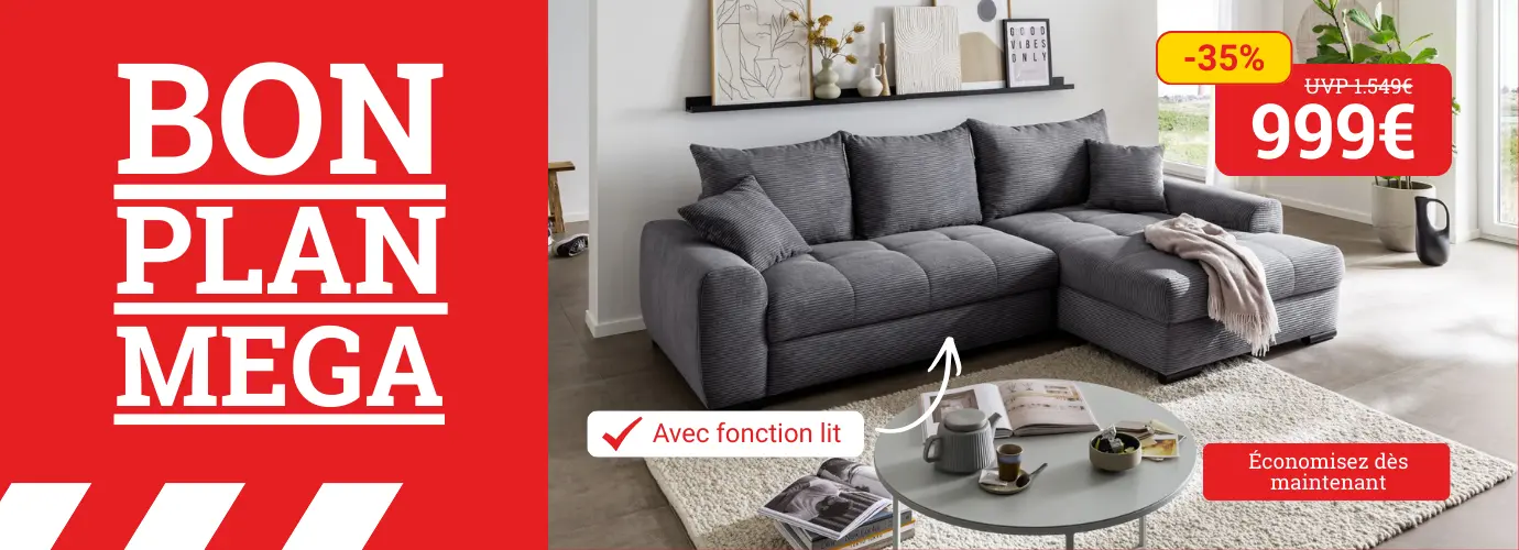 Super bon plan ! Canapé d'angle modulable MORTIMER II