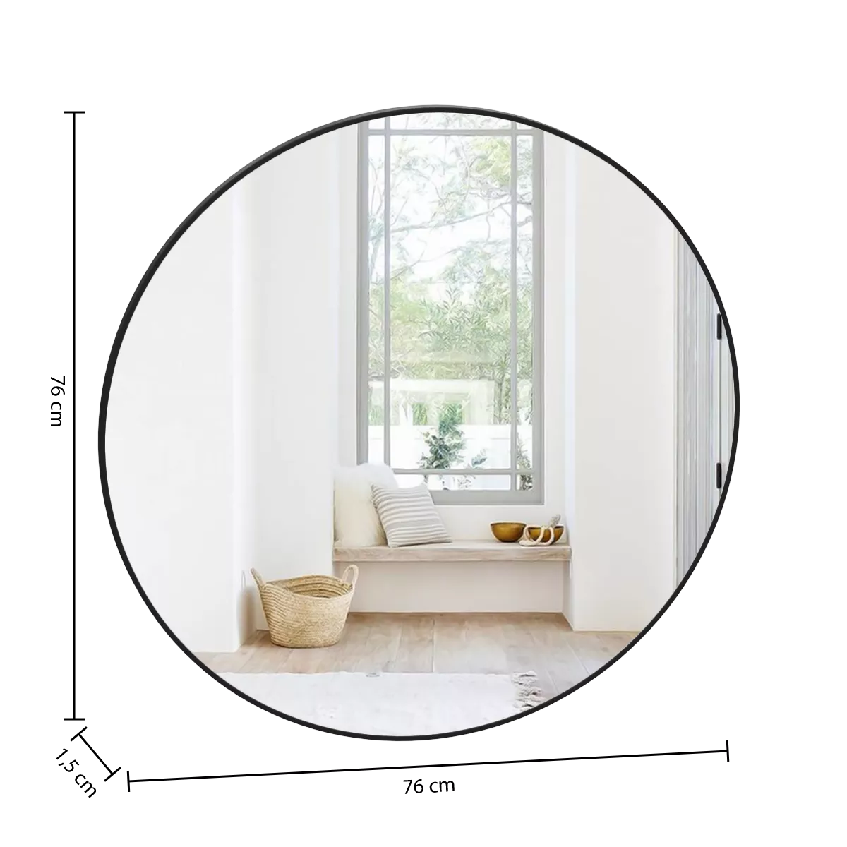 Miroir mural rond JJA