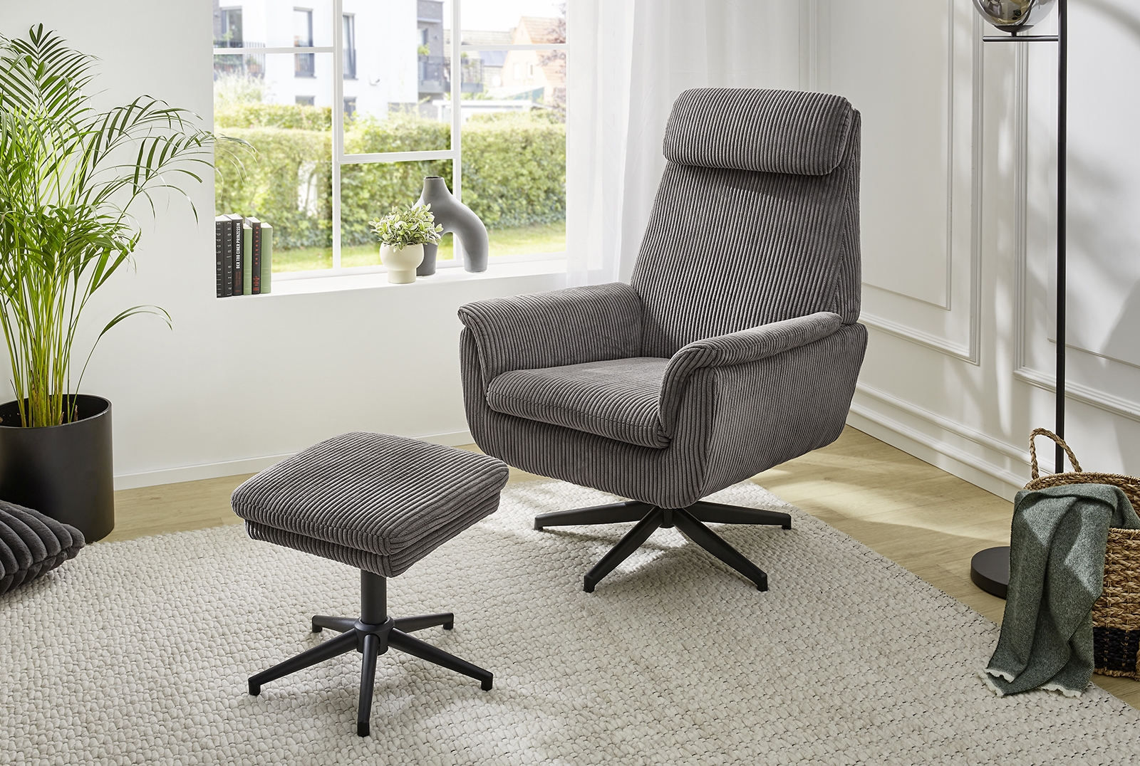 Fauteuil relax avec repose-pied HAMAR