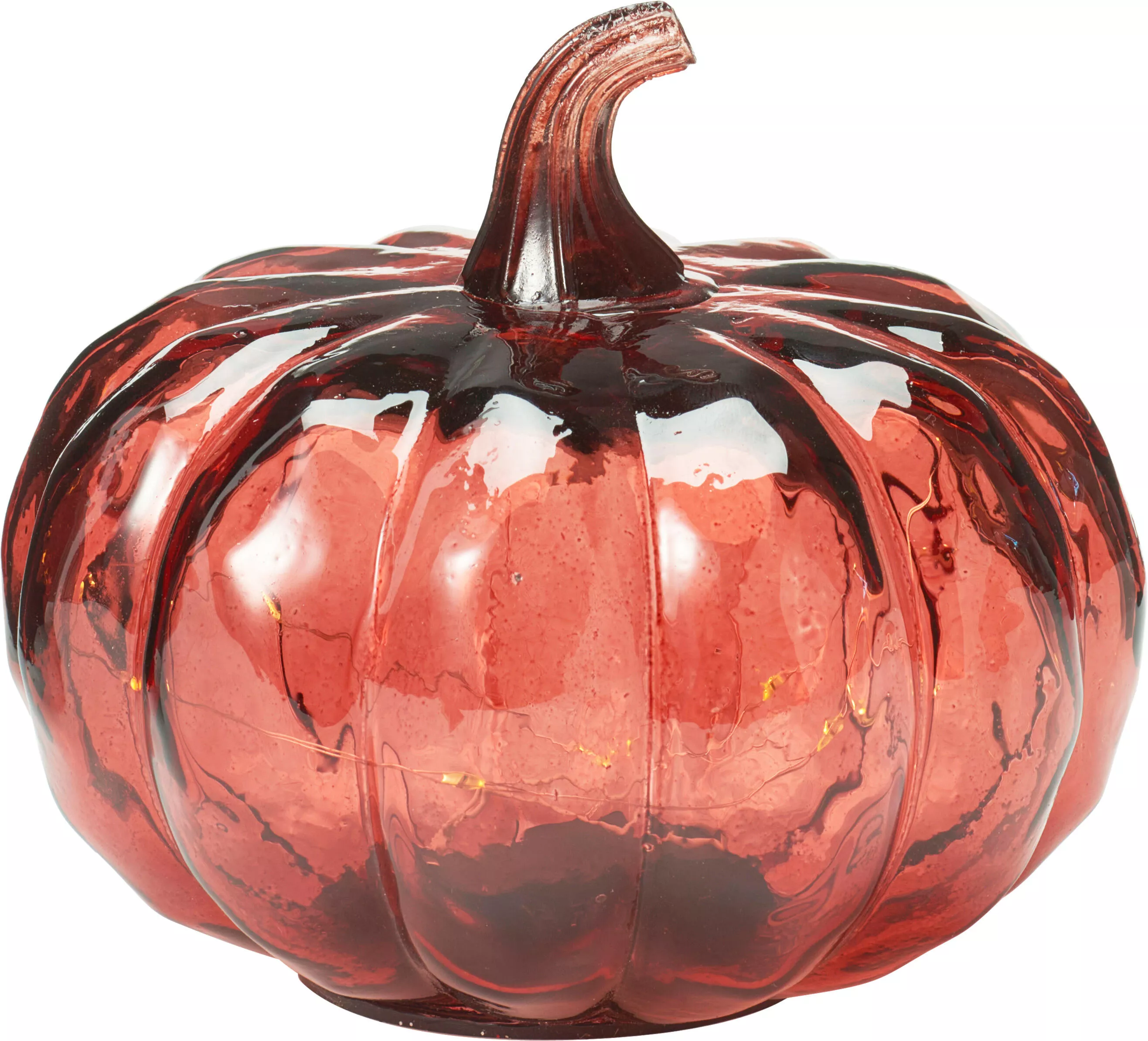 Citrouille en verre avec LED HERBST Citrouille en verre avec LED HERBST