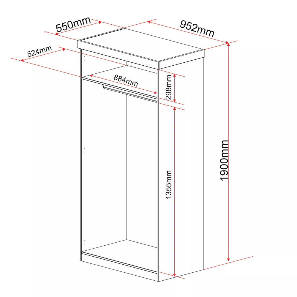 Armoire à vêtements HAKON