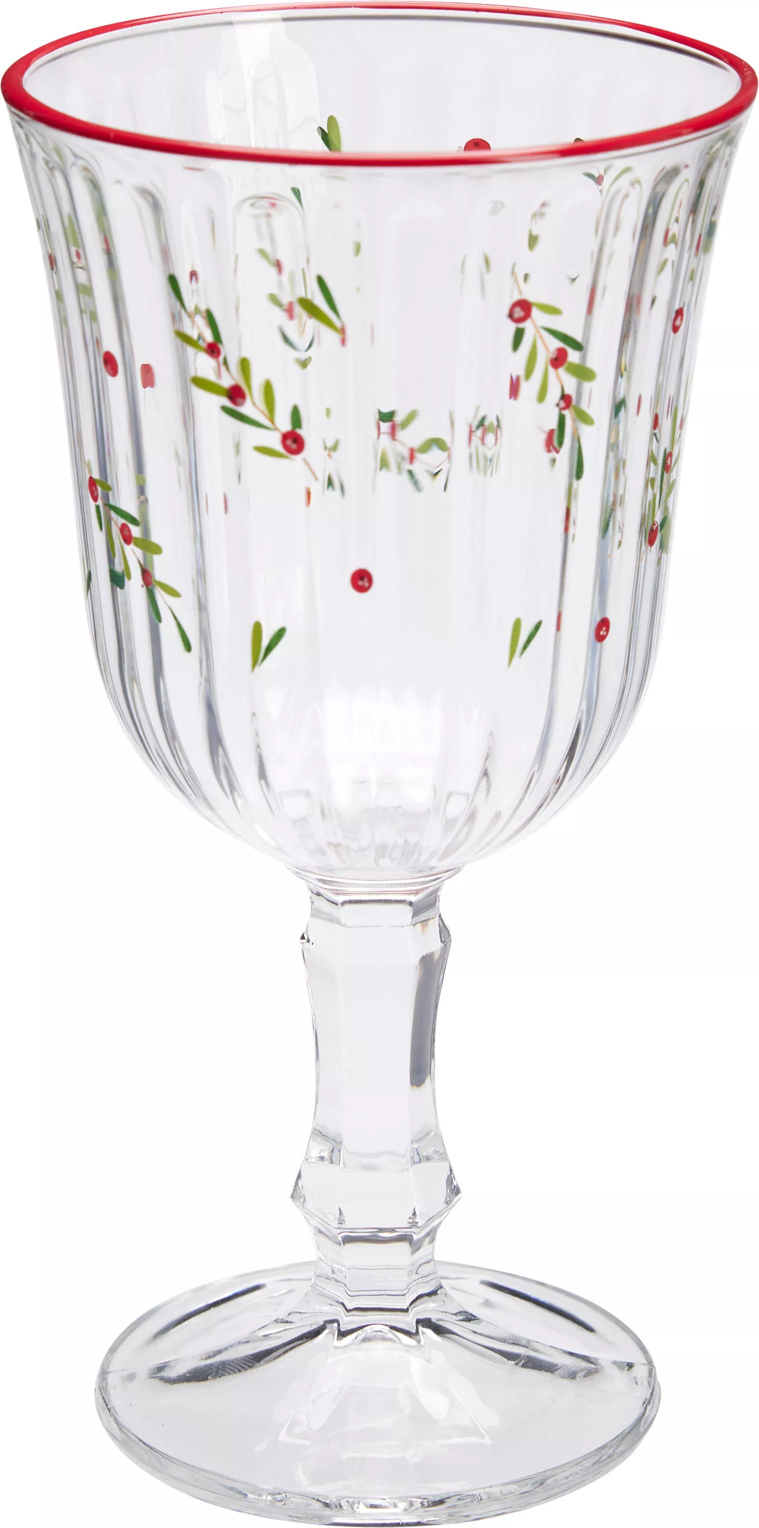 Verre à vin motif branche et baies CHRISTMAS Verre à vin motif branche et baies CHRISTMAS