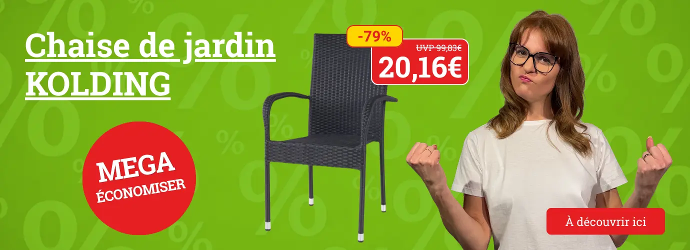 Prix imbattable! Chaise de jardin KOLDING