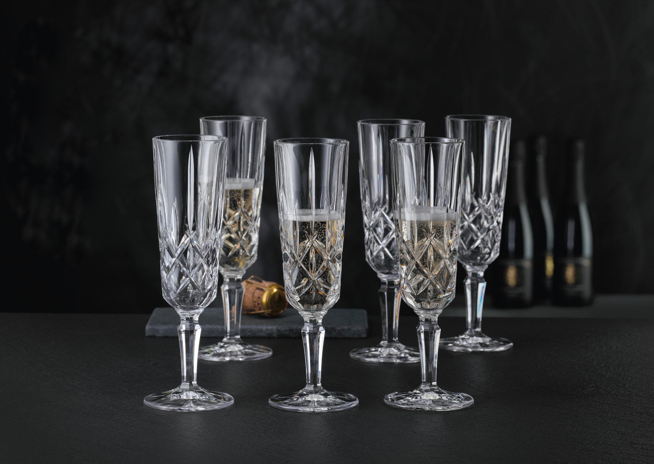 Lot de 6 verres à champagne NOBLESSE