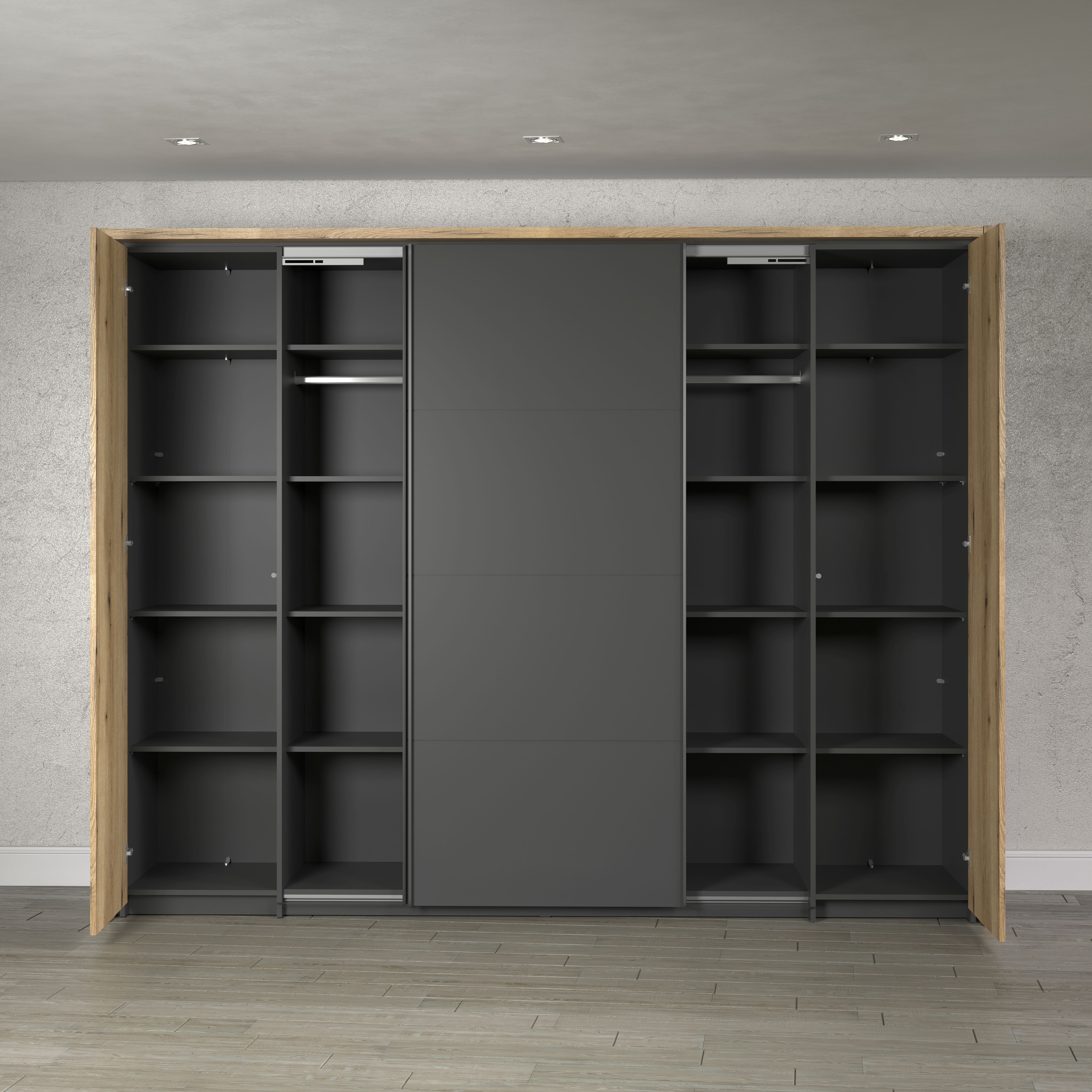 Armoire à portes battantes et coulissantes ESTEBAN