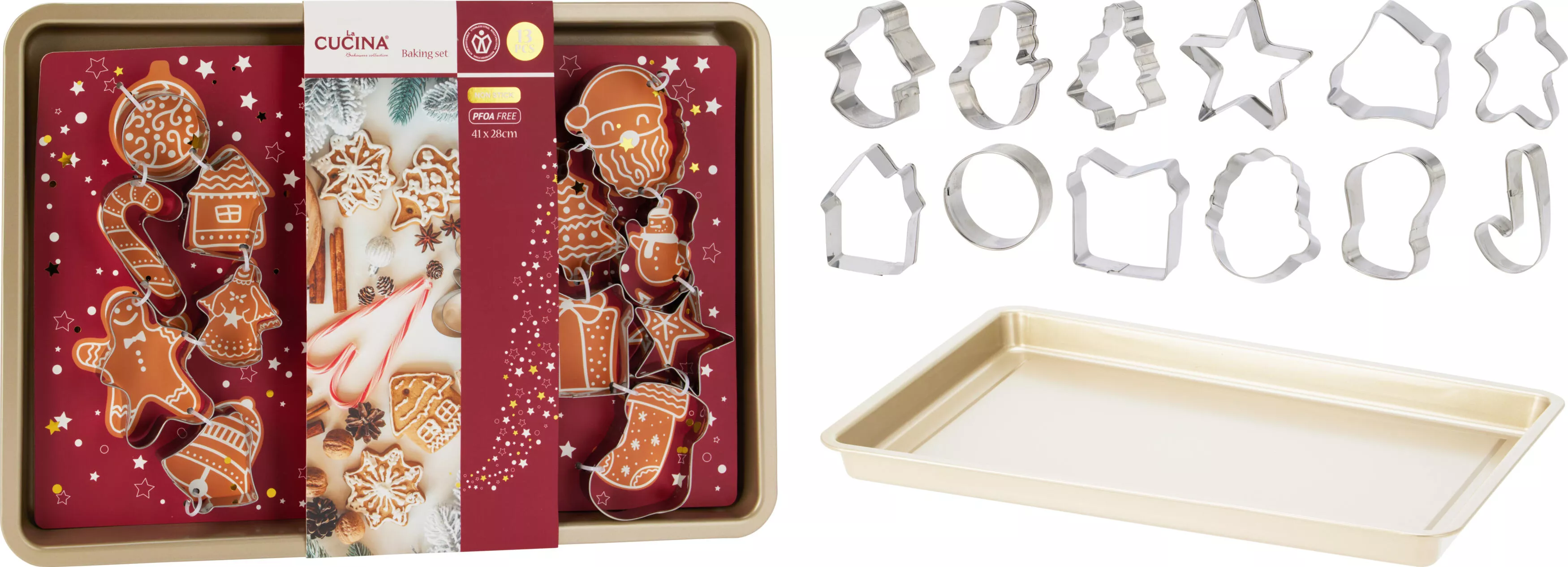 Lot de 13 emporte-pièces Noël CHRISTMAS
