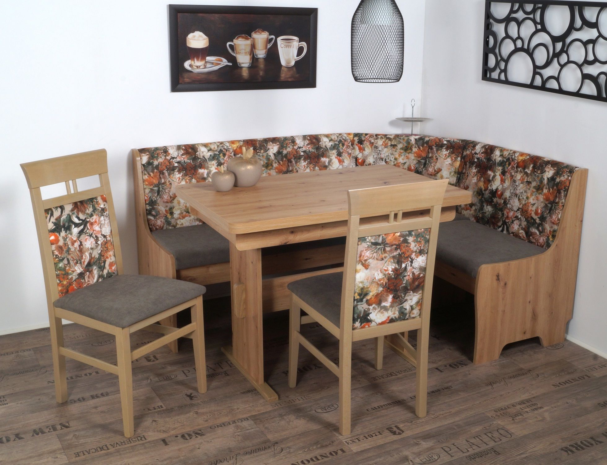 Coin repas avec banquette d'angle 4 éléments BREMEN FG