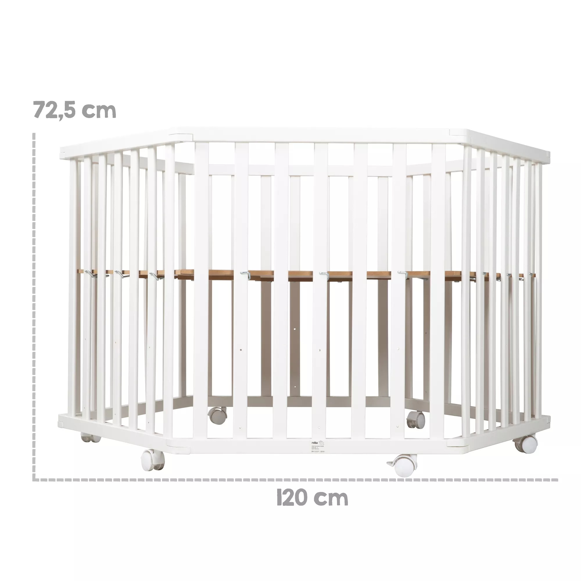 Parc pour bébé hexagonal ton blanc