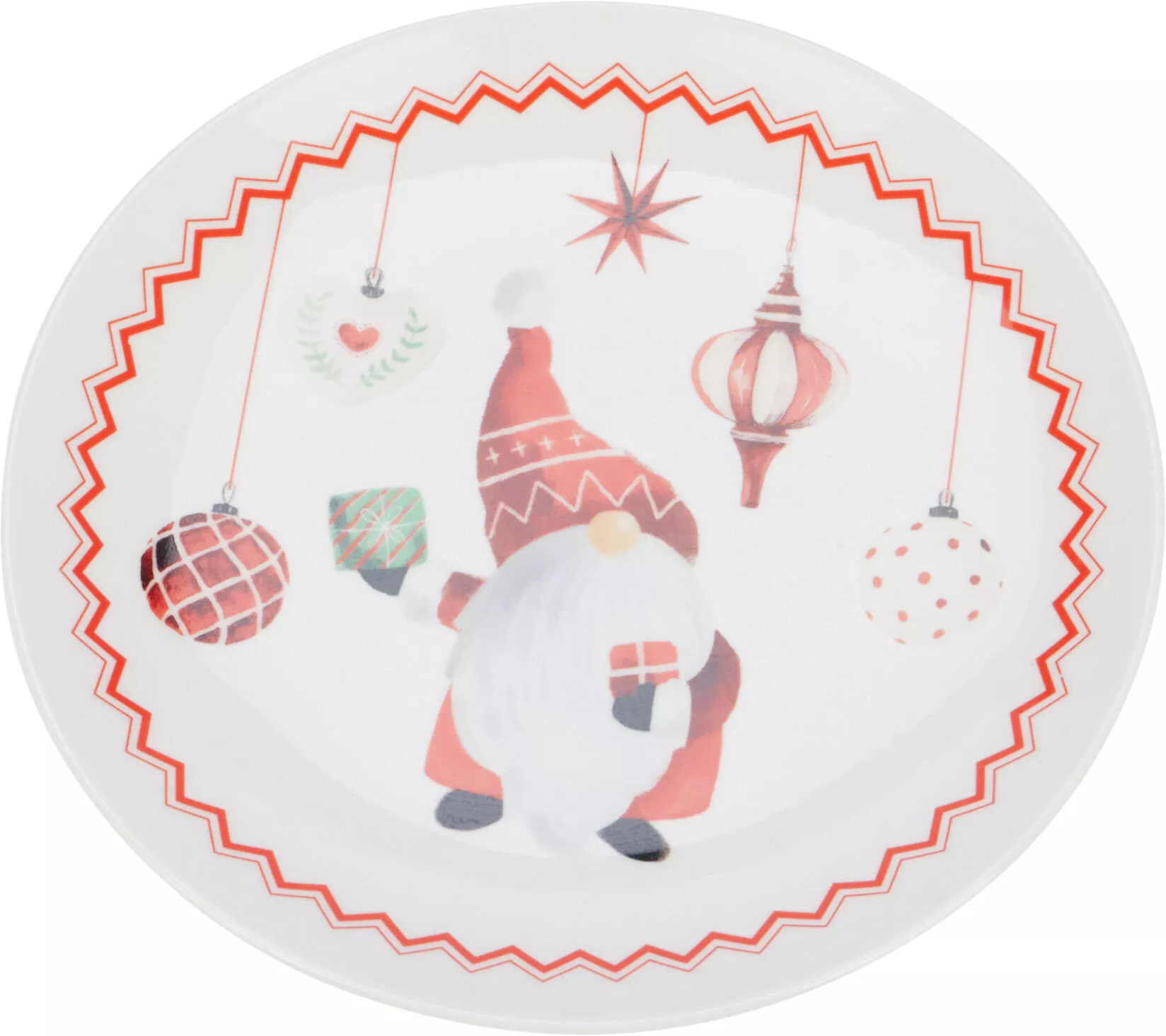Assiette à dessert motif lutin CHRISTMAS