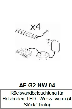 Rückwandbeleuchtungen 4er-Set RAVENNA AF G2 NW 04