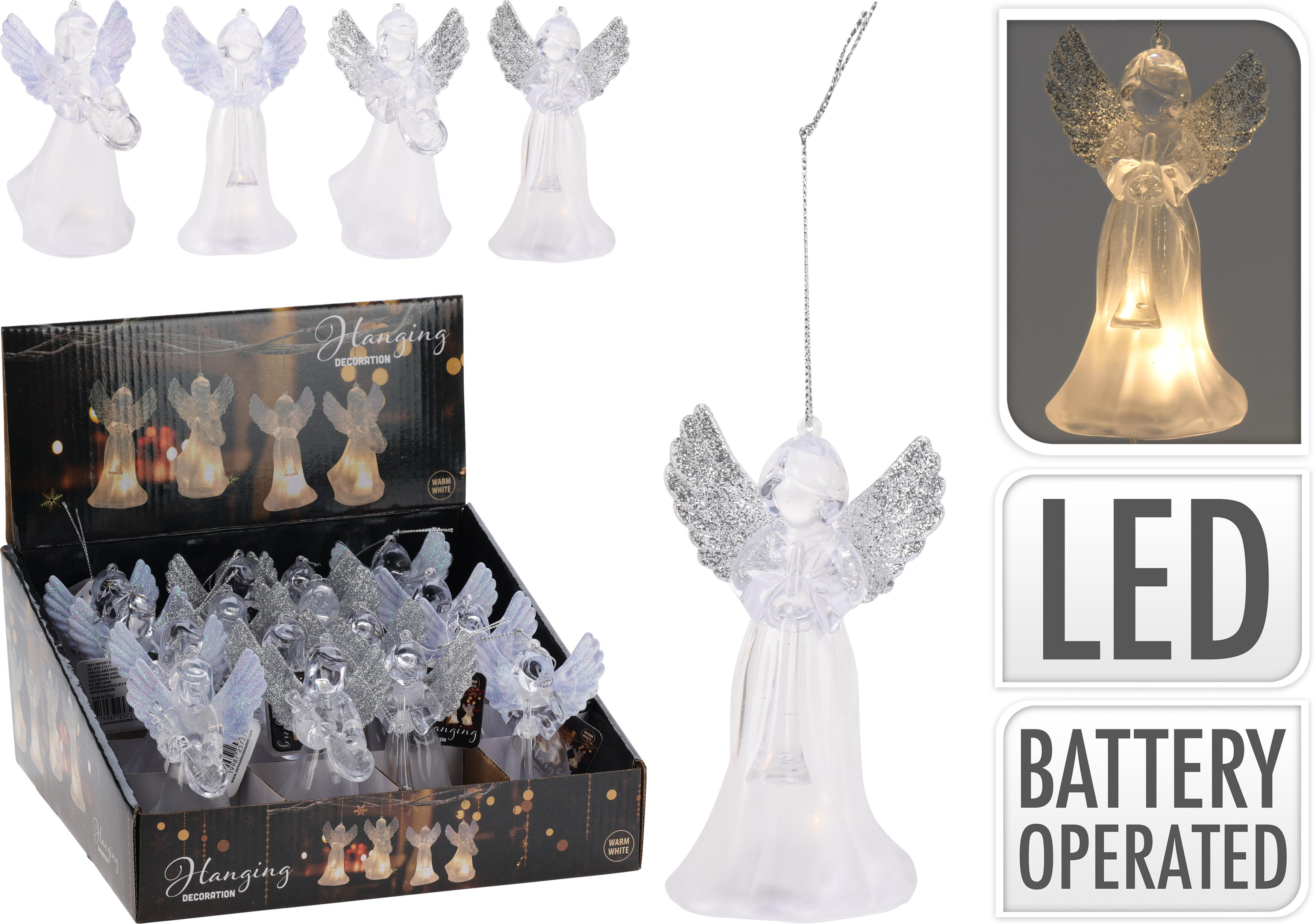 Ange à suspendre avec LED DEKO Ange à suspendre avec LED DEKO