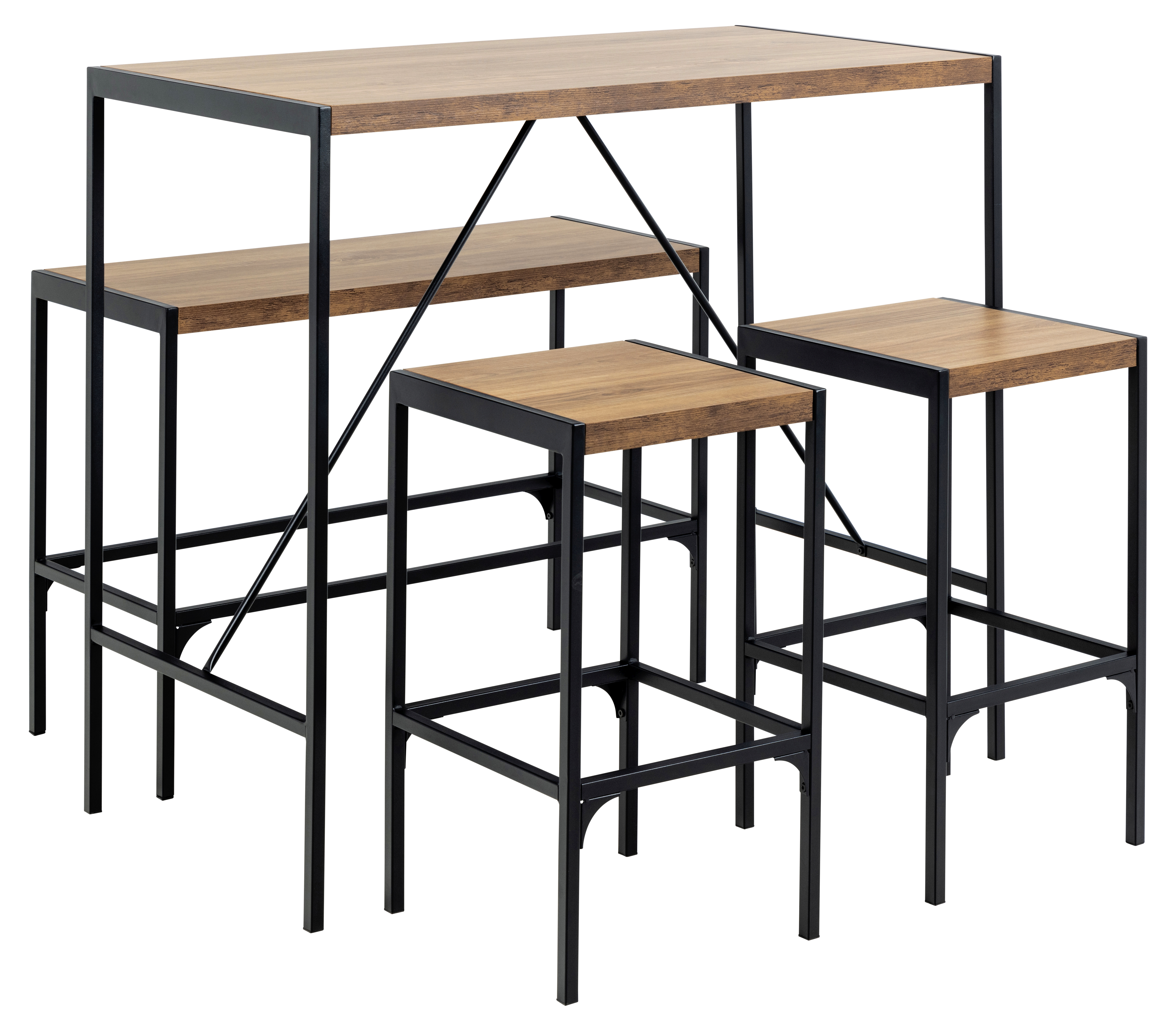 Ensemble table bar, banc et tabourets BERLIN
