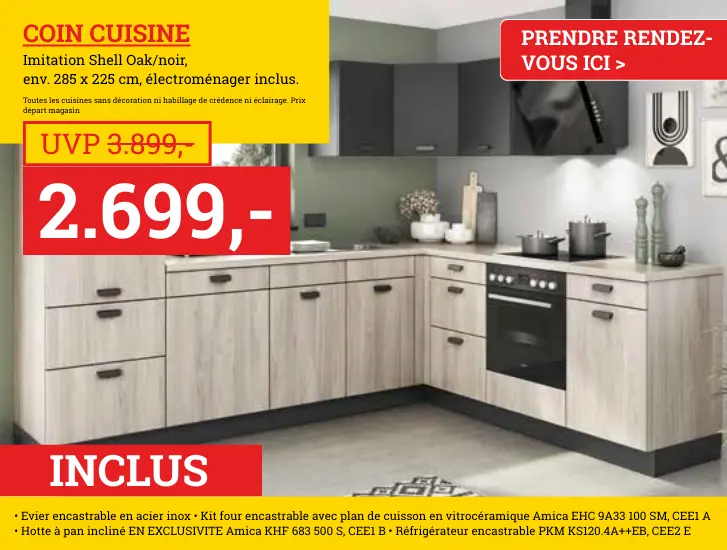 Des cuisines pour les économes avisés ! Prenez rendez-vous dès maintenant pour un entretien-conseil.