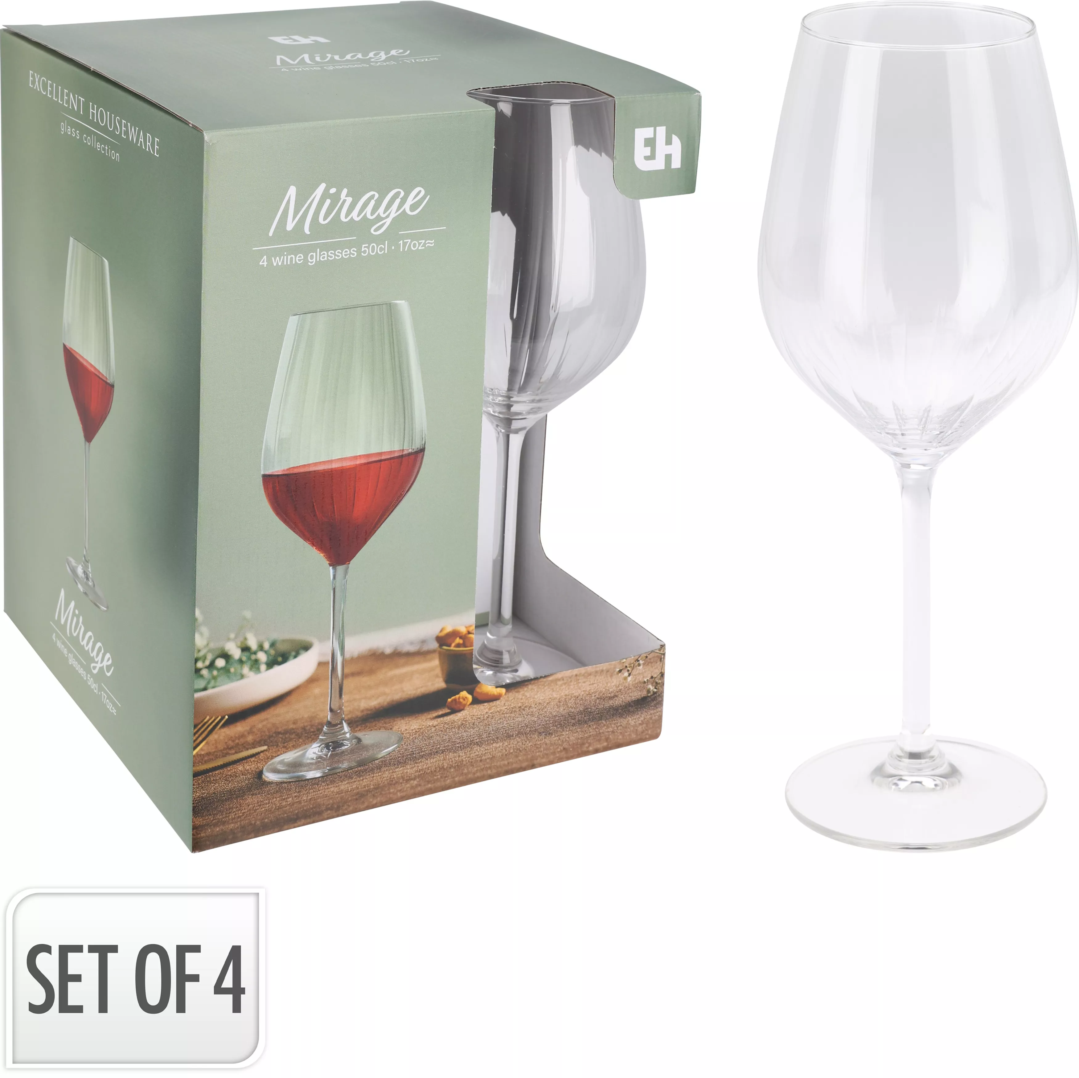 Lot de 4 verres à vin rouge KITCHEN