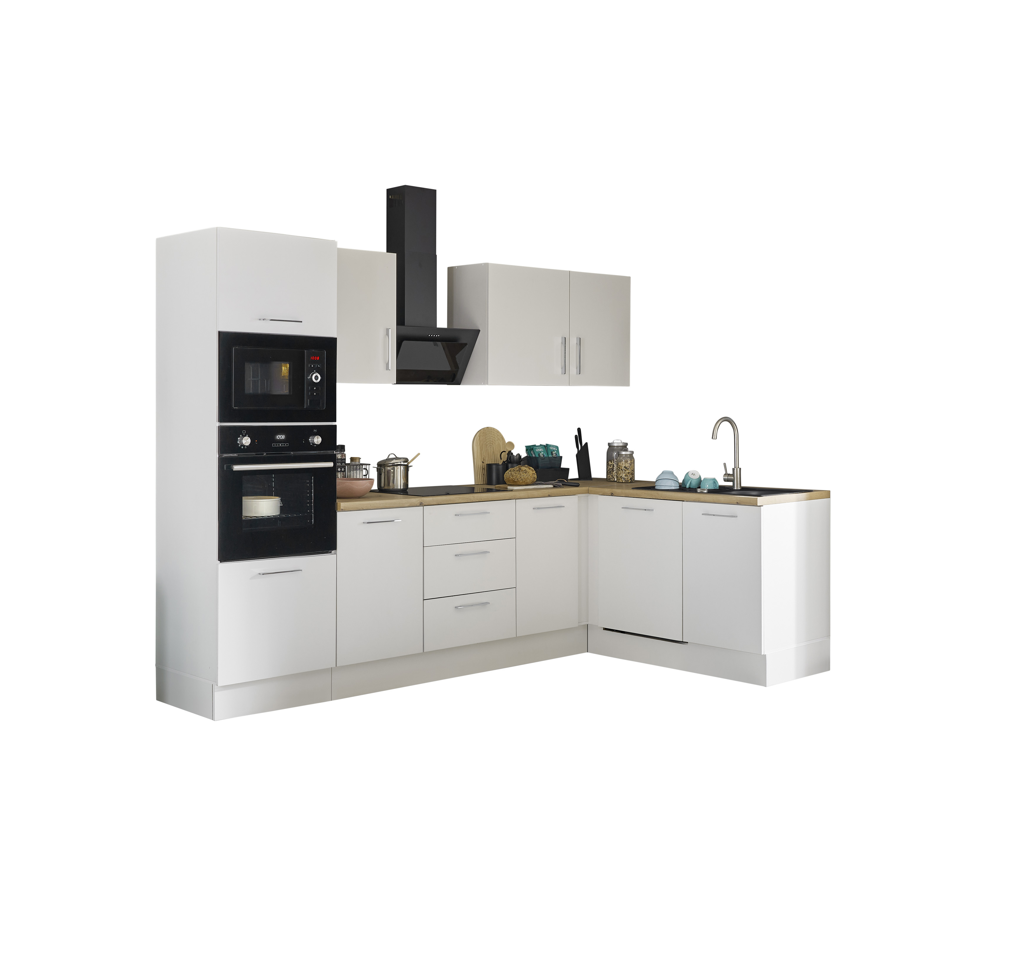 Bloc cuisine avec électroménager CORNWALL (cuisine d'angle-four-lave-vaisselle-micro-ondes) II Bloc cuisine avec électroménager CORNWALL (cuisine d'angle-four-lave-vaisselle-micro-ondes) II