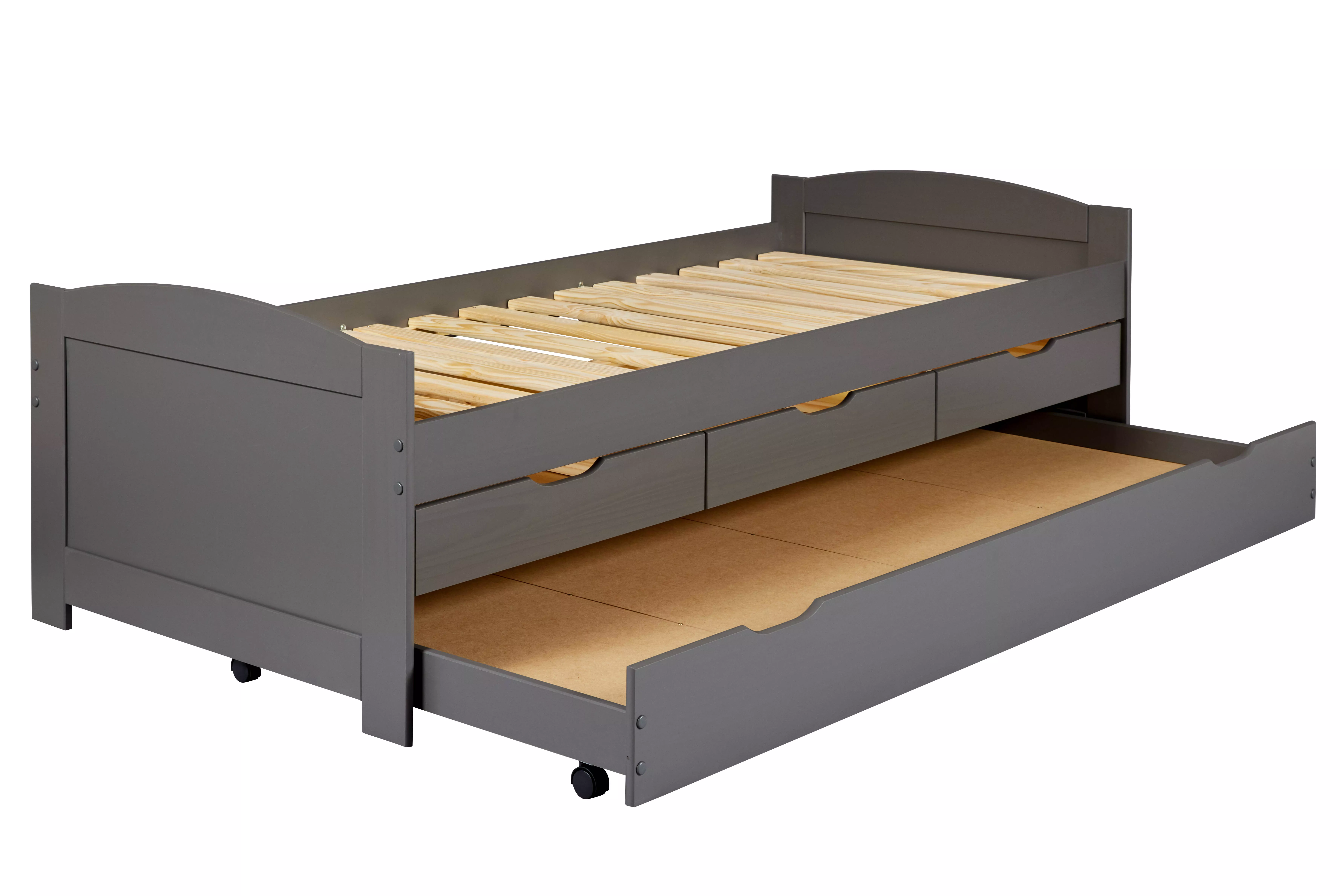 Lit gigogne avec rangement 90 x 200 cm LENA