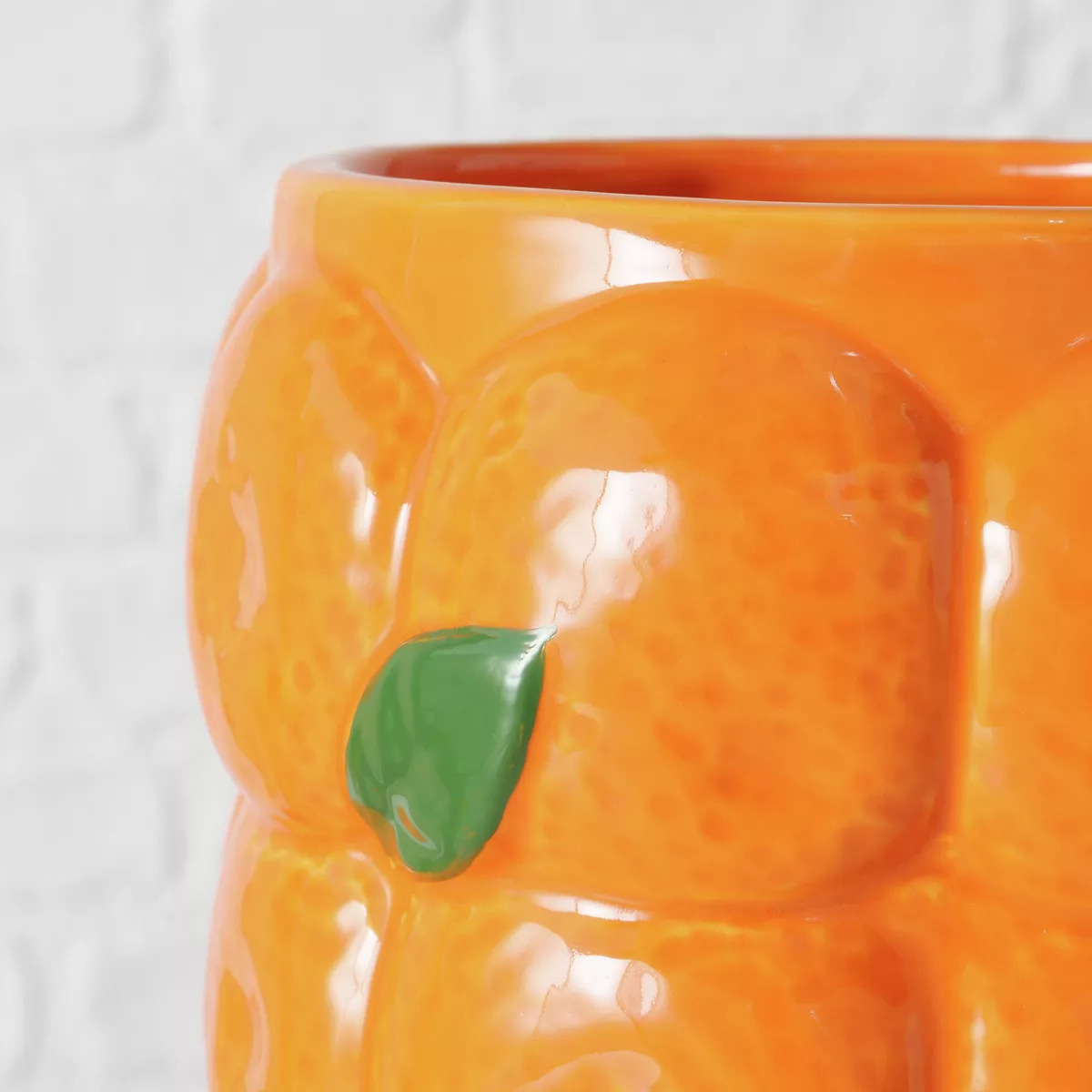 Vase aspect 3D ORANGE