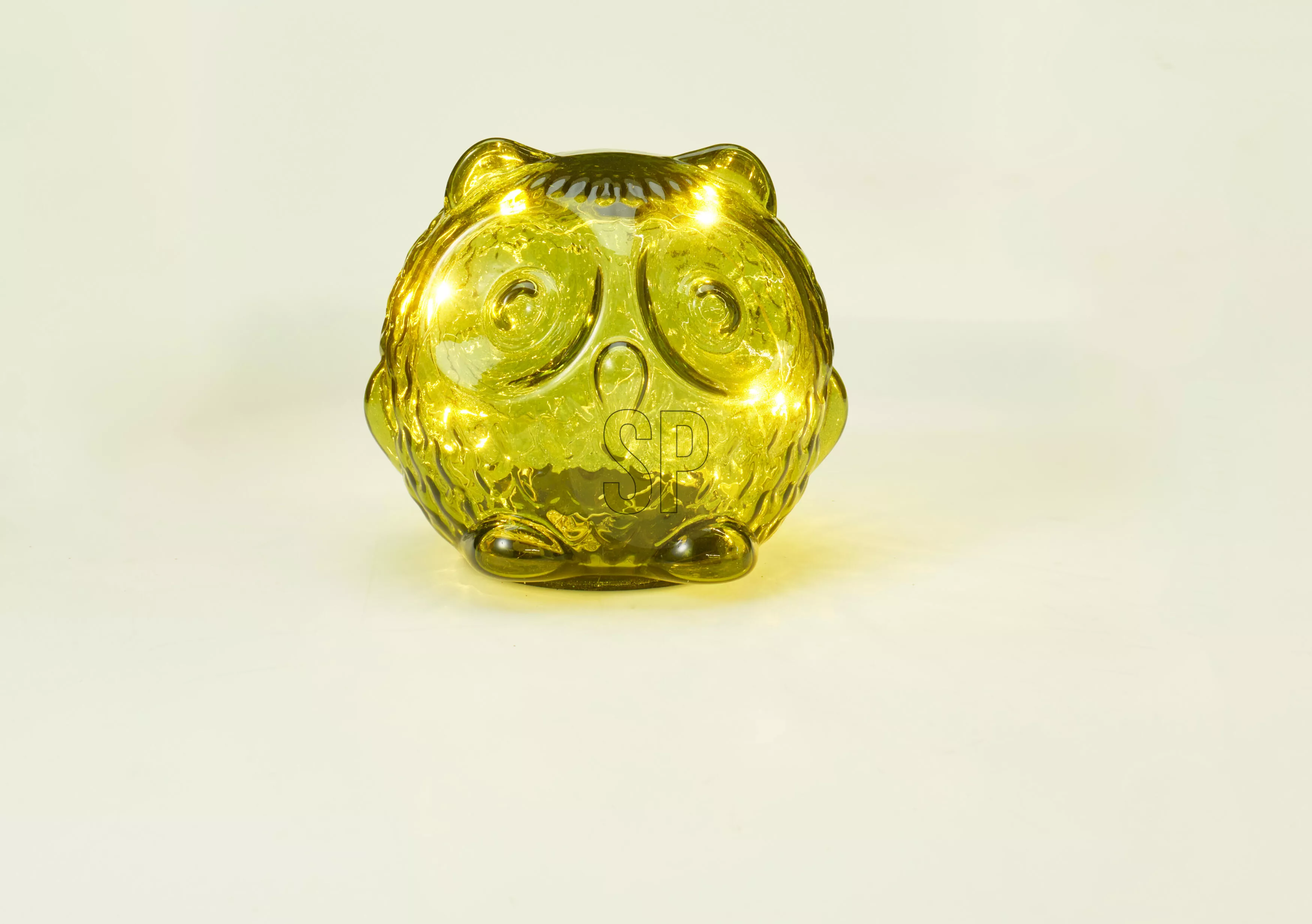 Hibou en verre avec LED HERBST Hibou en verre avec LED HERBST