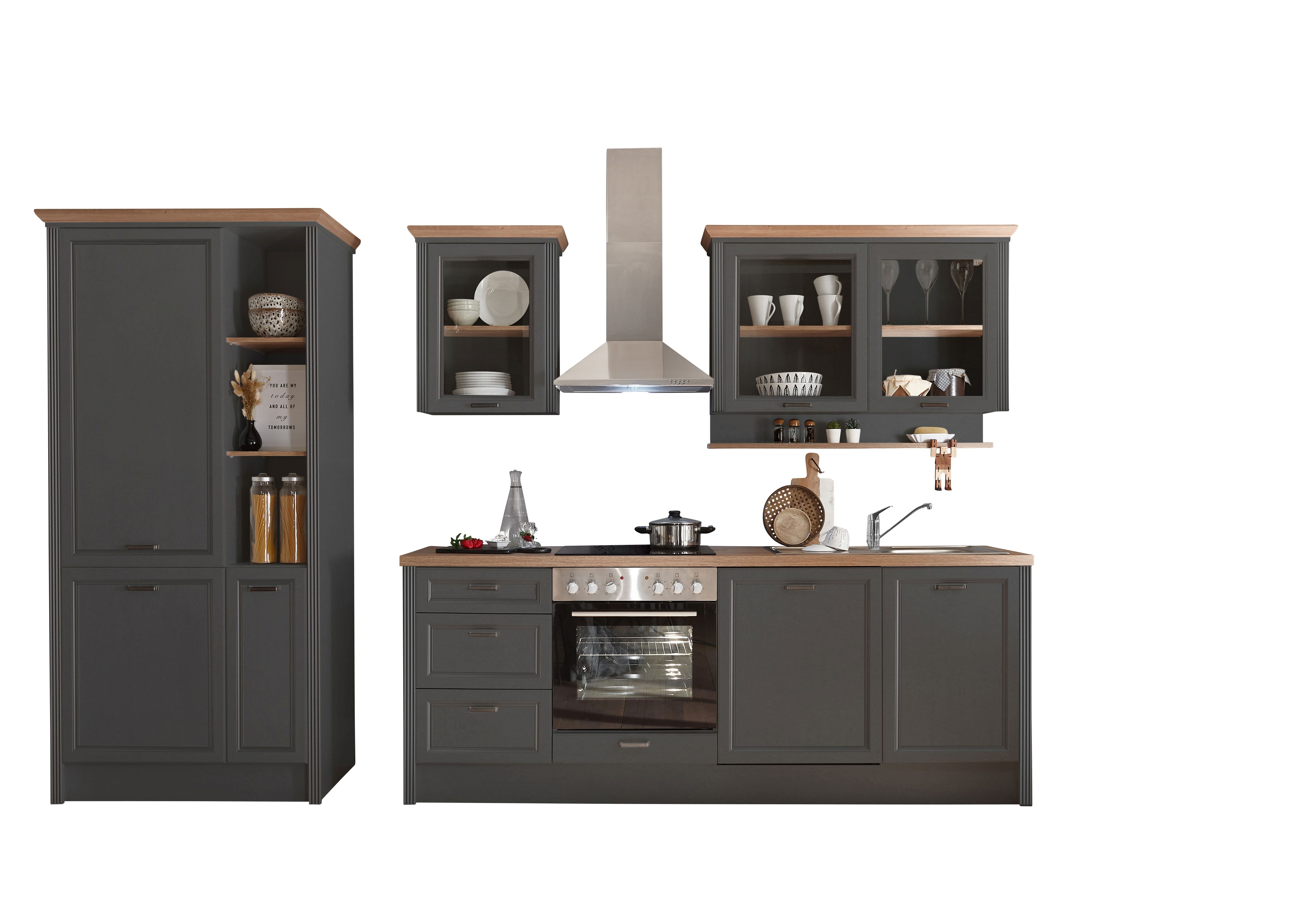 Bloc cuisine en deux parties avec électroménager JASMIN 340 Bloc cuisine en deux parties avec électroménager JASMIN 340