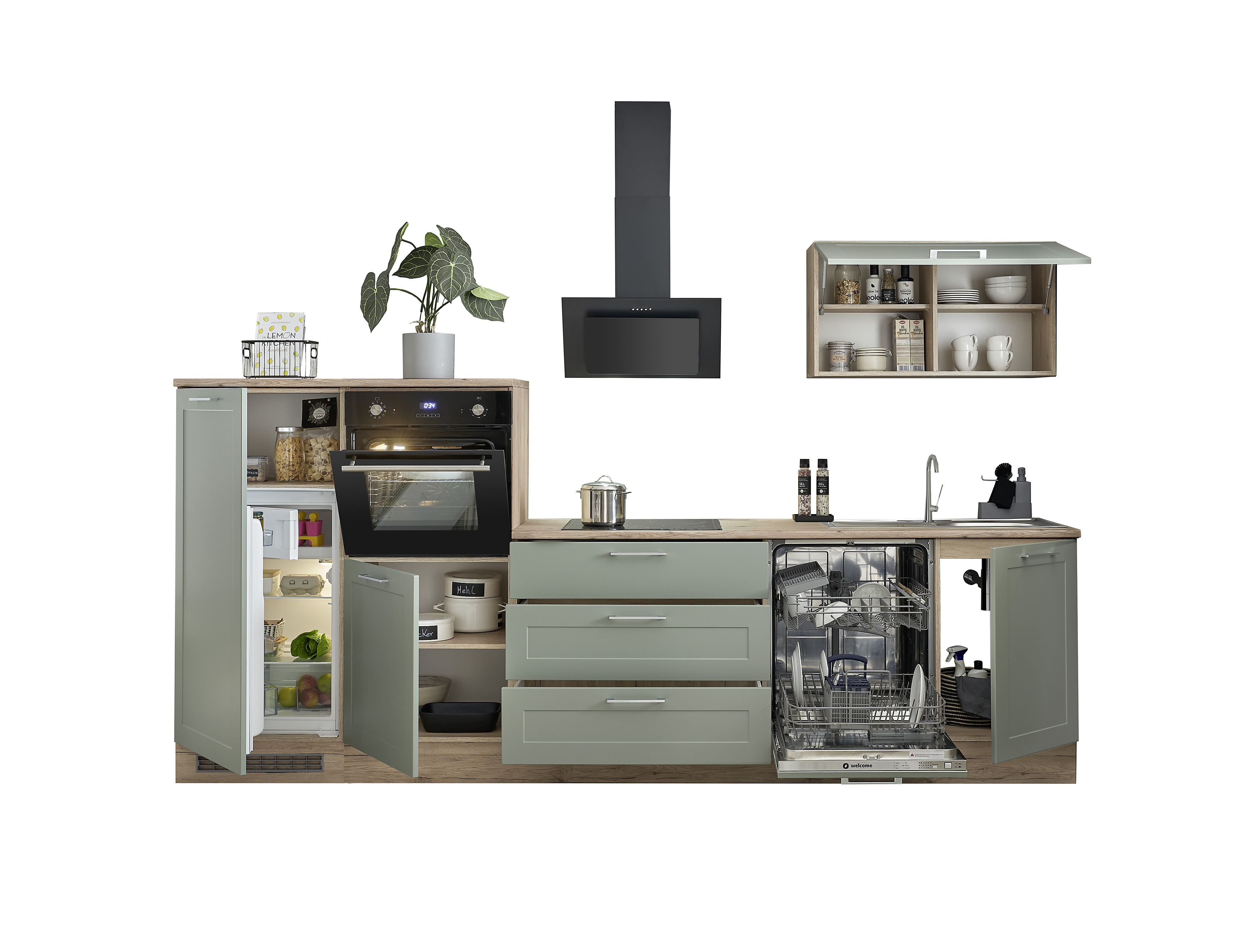Bloc cuisine avec électroménager HASTINGS (bloc cuisine - meuble pour électroménager- meuble pour four) II