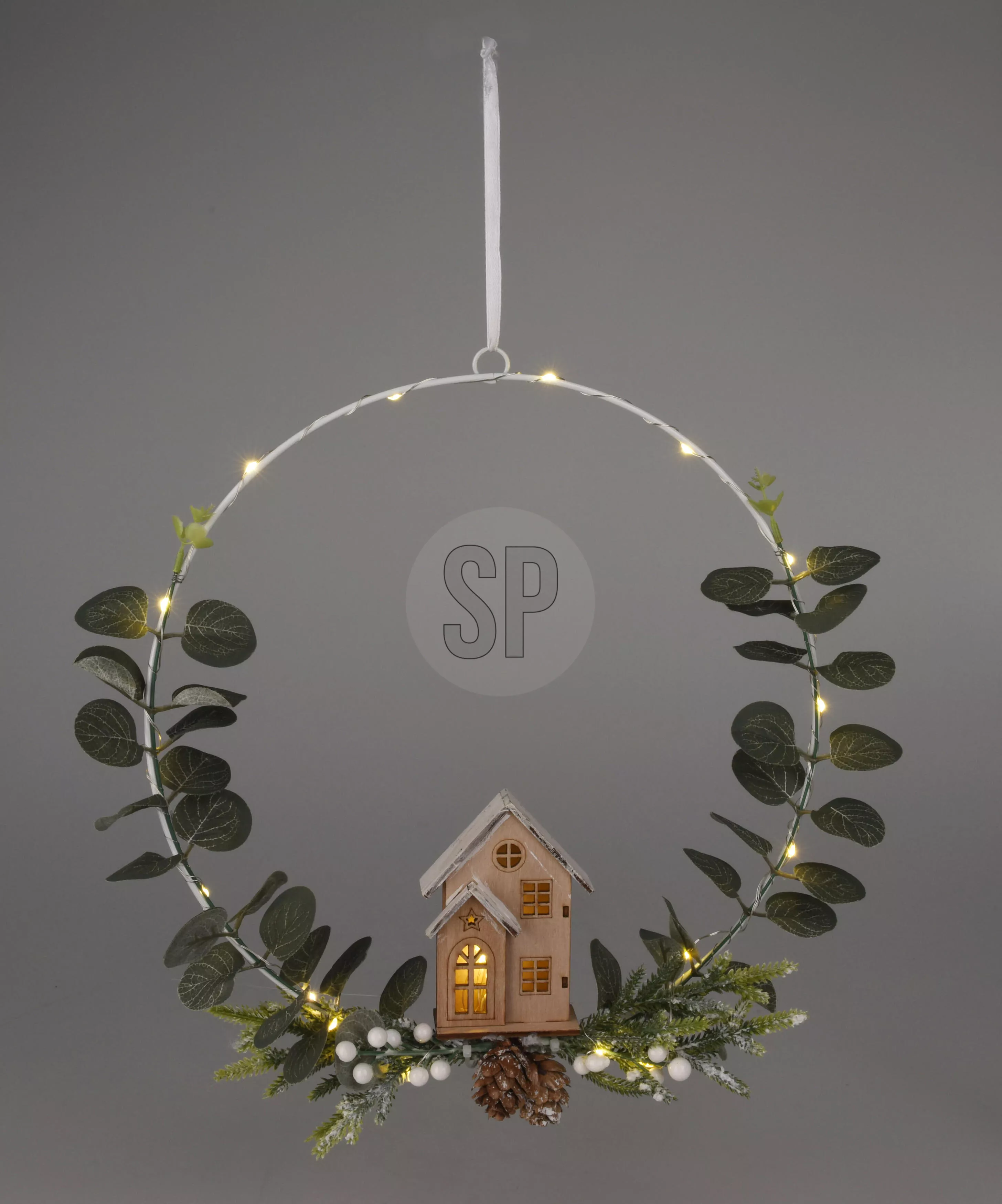Couronne LED avec maison HOME