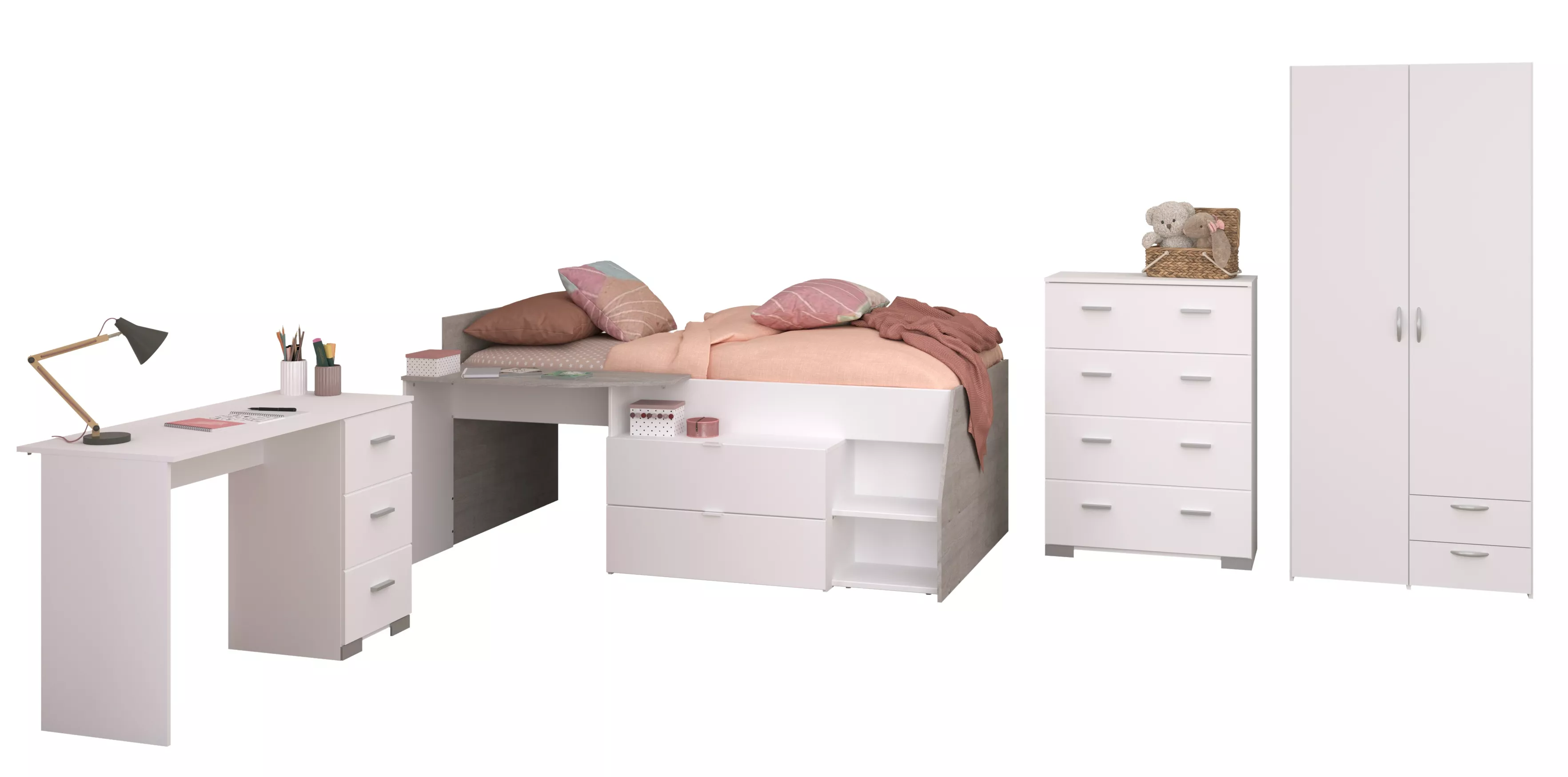 Chambre junior 4 éléments MILKY 11