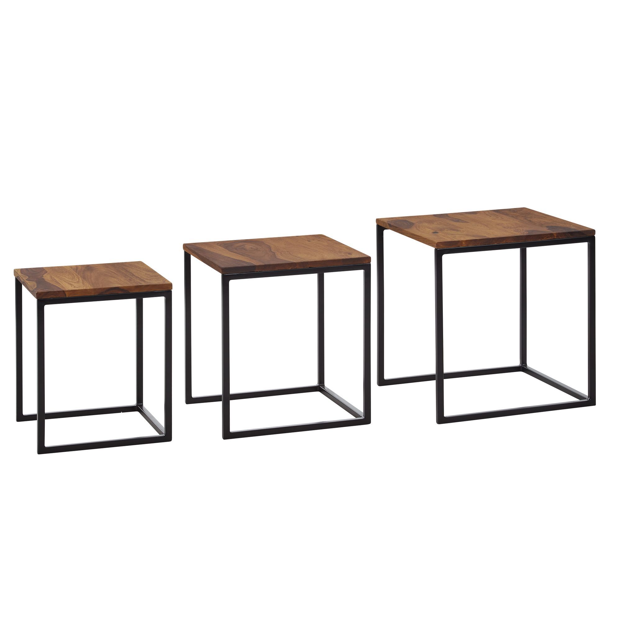 Lot de 3 tables d'appoint BURI RAM