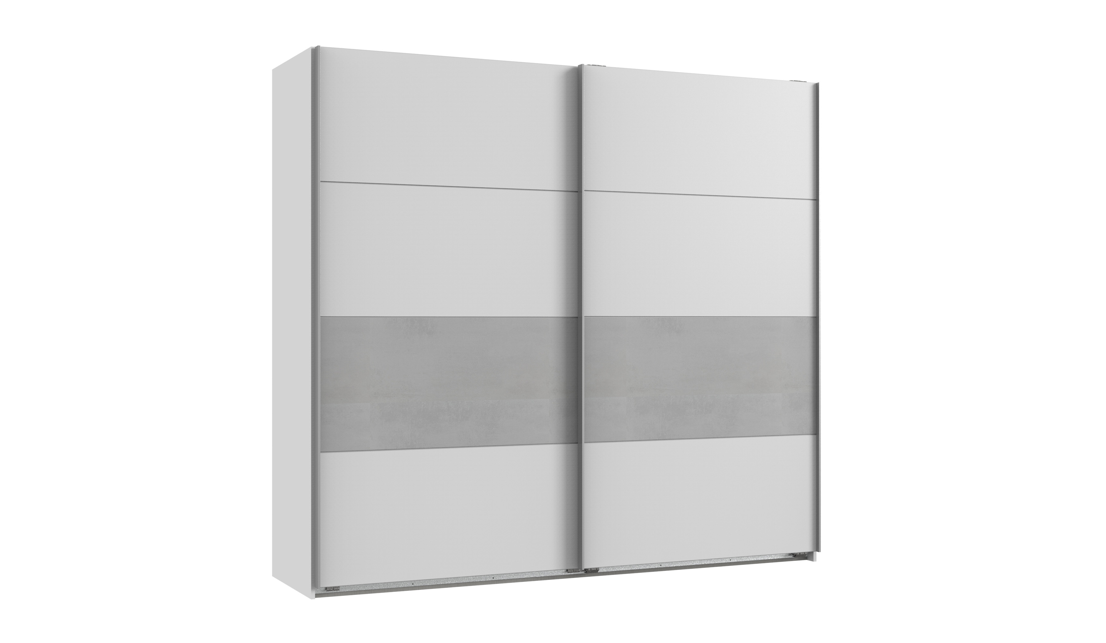 Armoire à portes coulissantes ANGIE ton blanc gris clair 5188450