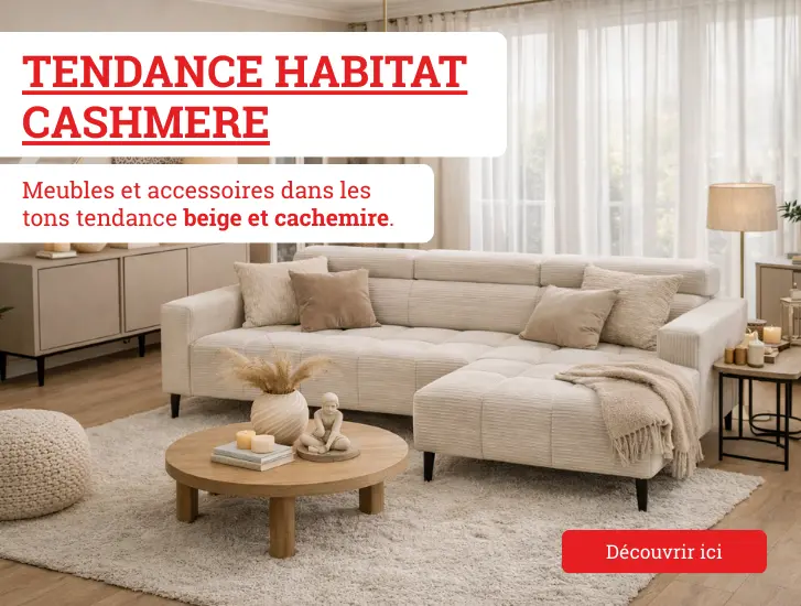Tendance déco cachemire - Meubles et accessoires dans les tons tendance beige et cachemire. Découvrez-les ici>