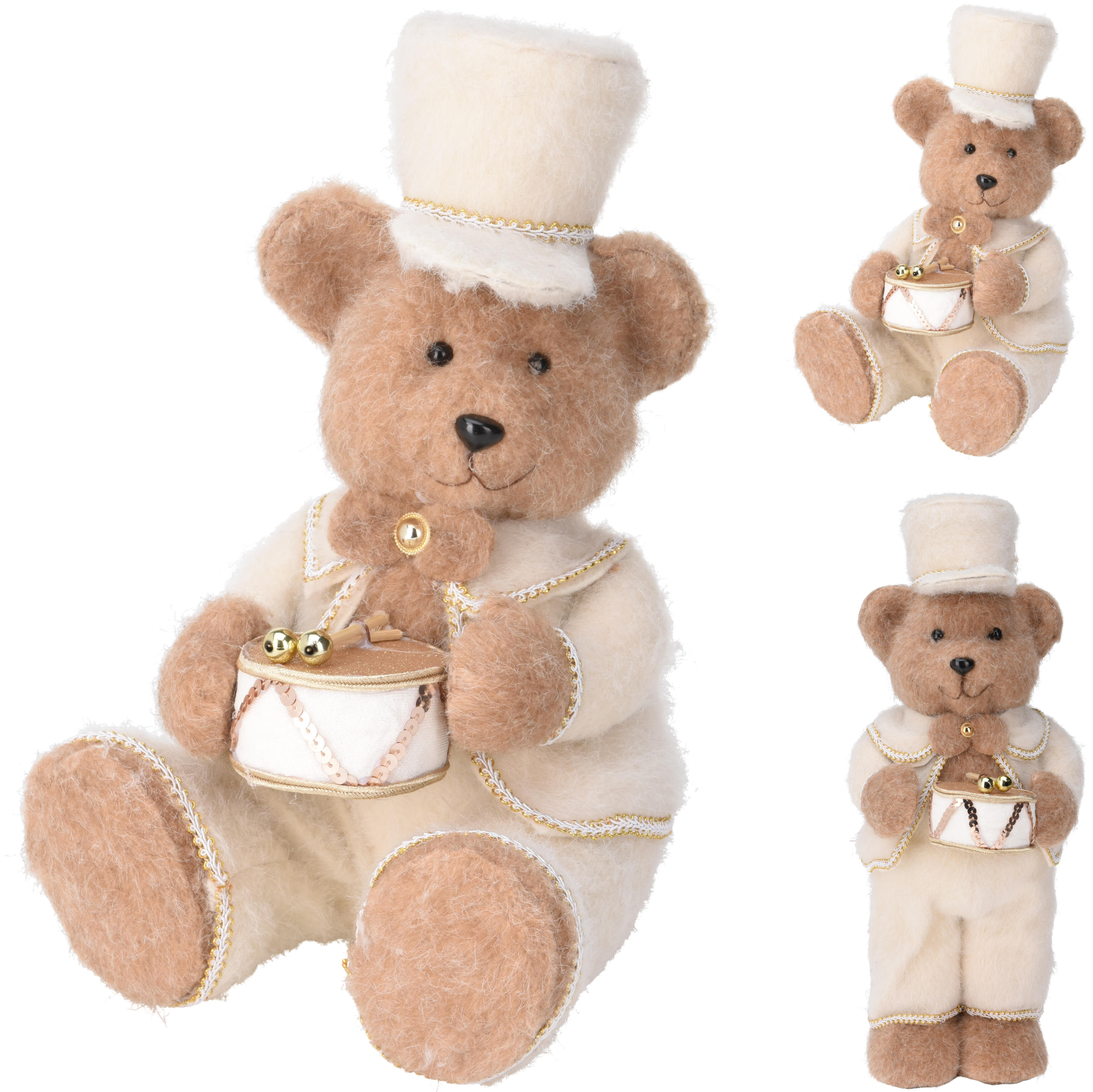 Ours en peluche avec tambour CHRISTMAS