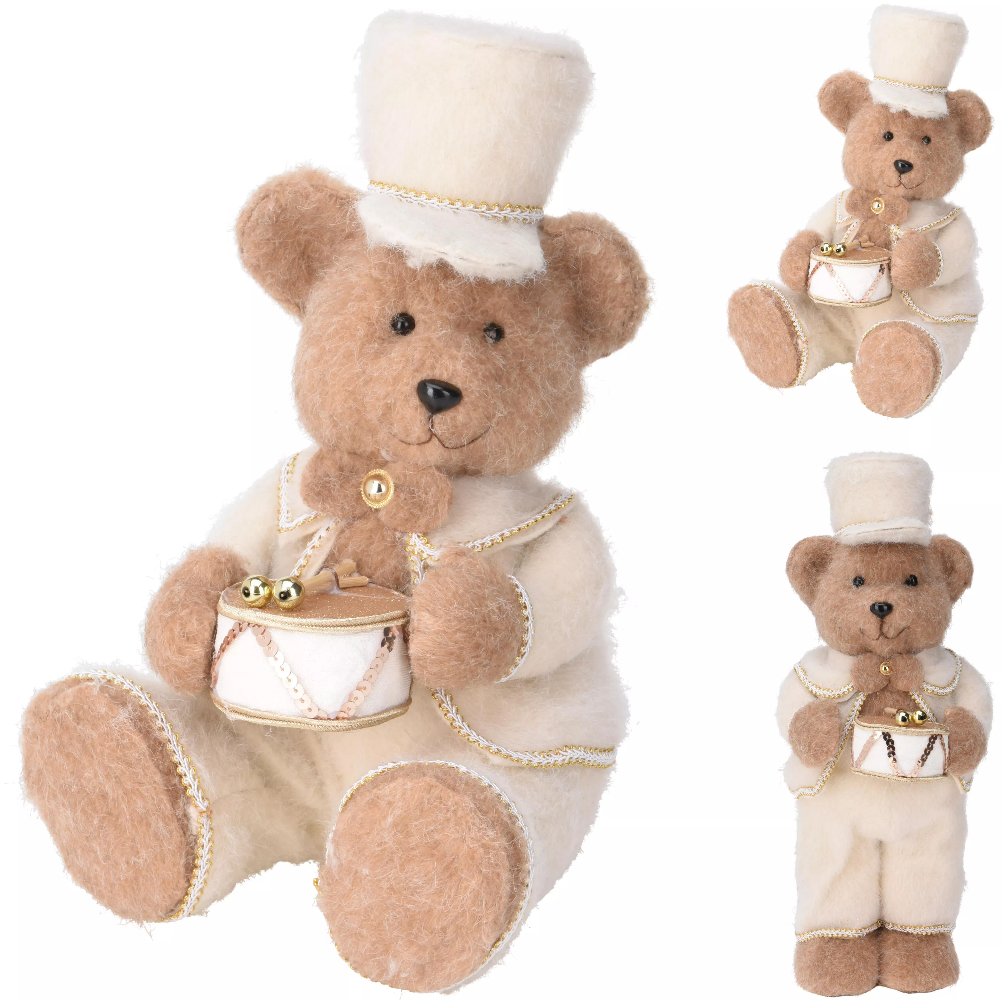 Ours en peluche avec tambour CHRISTMAS