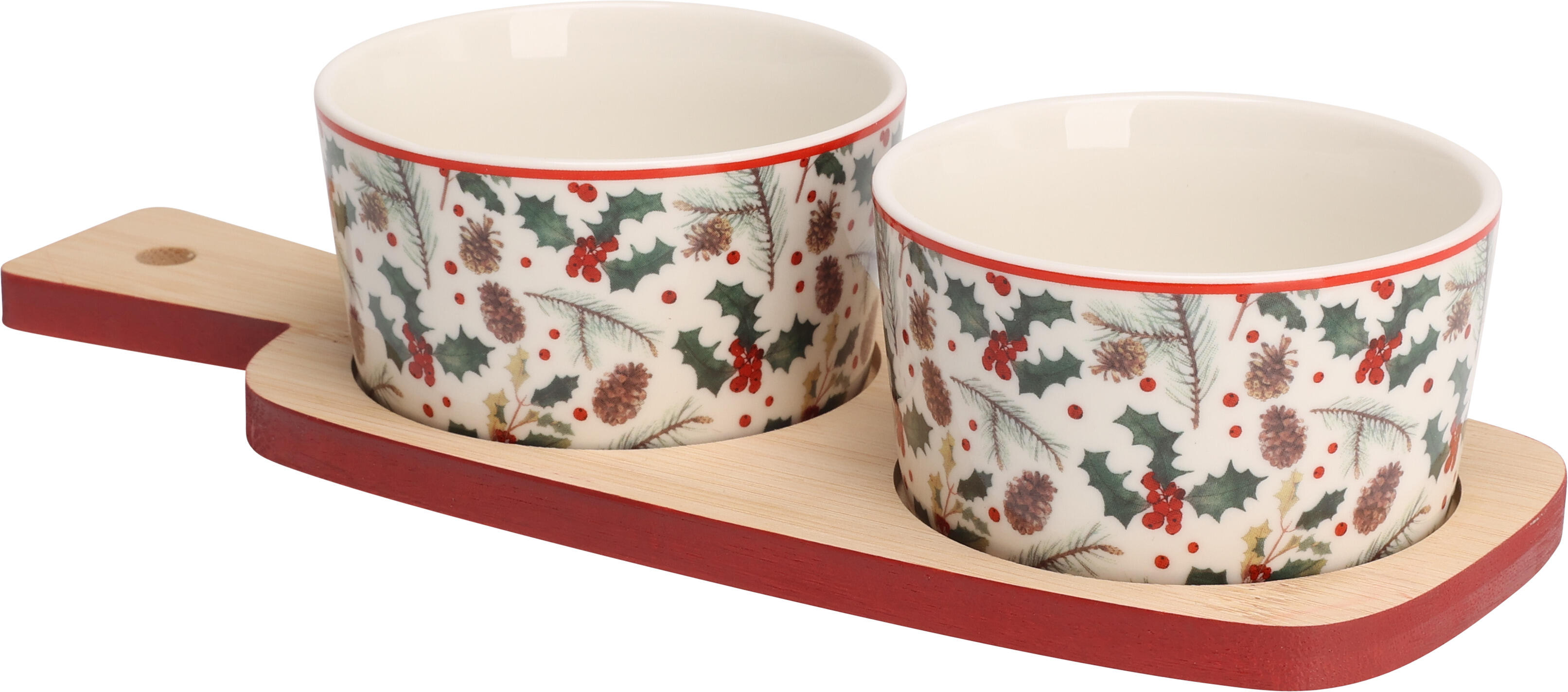 Service 2 pièces motif branche avec baies CHRISTMAS Service 2 pièces motif branche avec baies CHRISTMAS