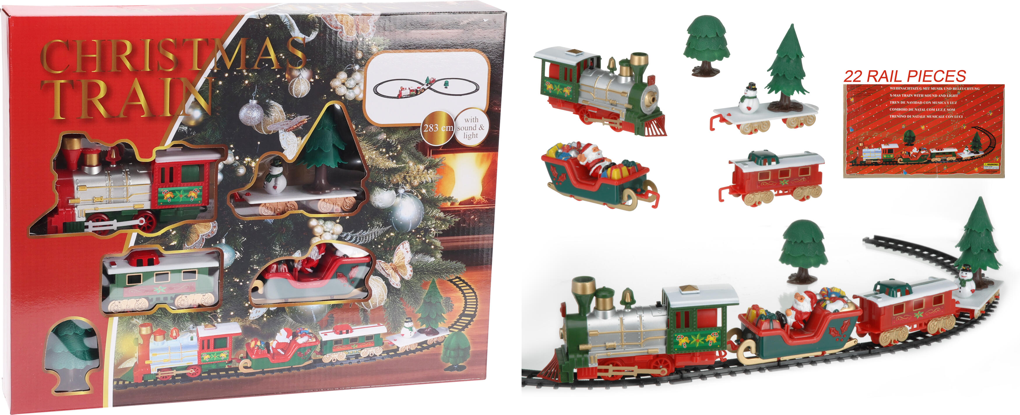 Train de Noël sur rails CHRISTMAS Train de Noël sur rails CHRISTMAS
