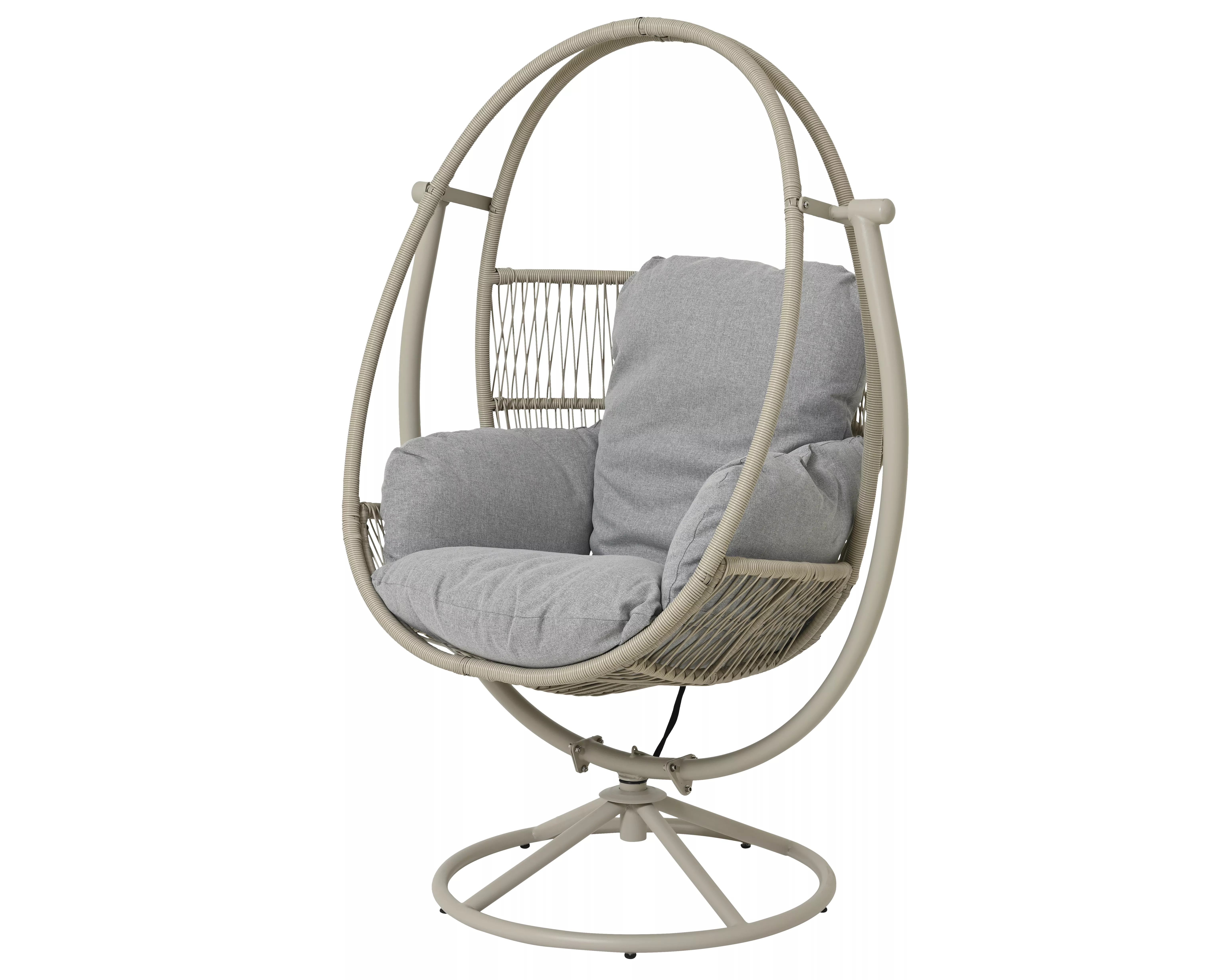 Fauteuil suspendu ton gris TUNJA