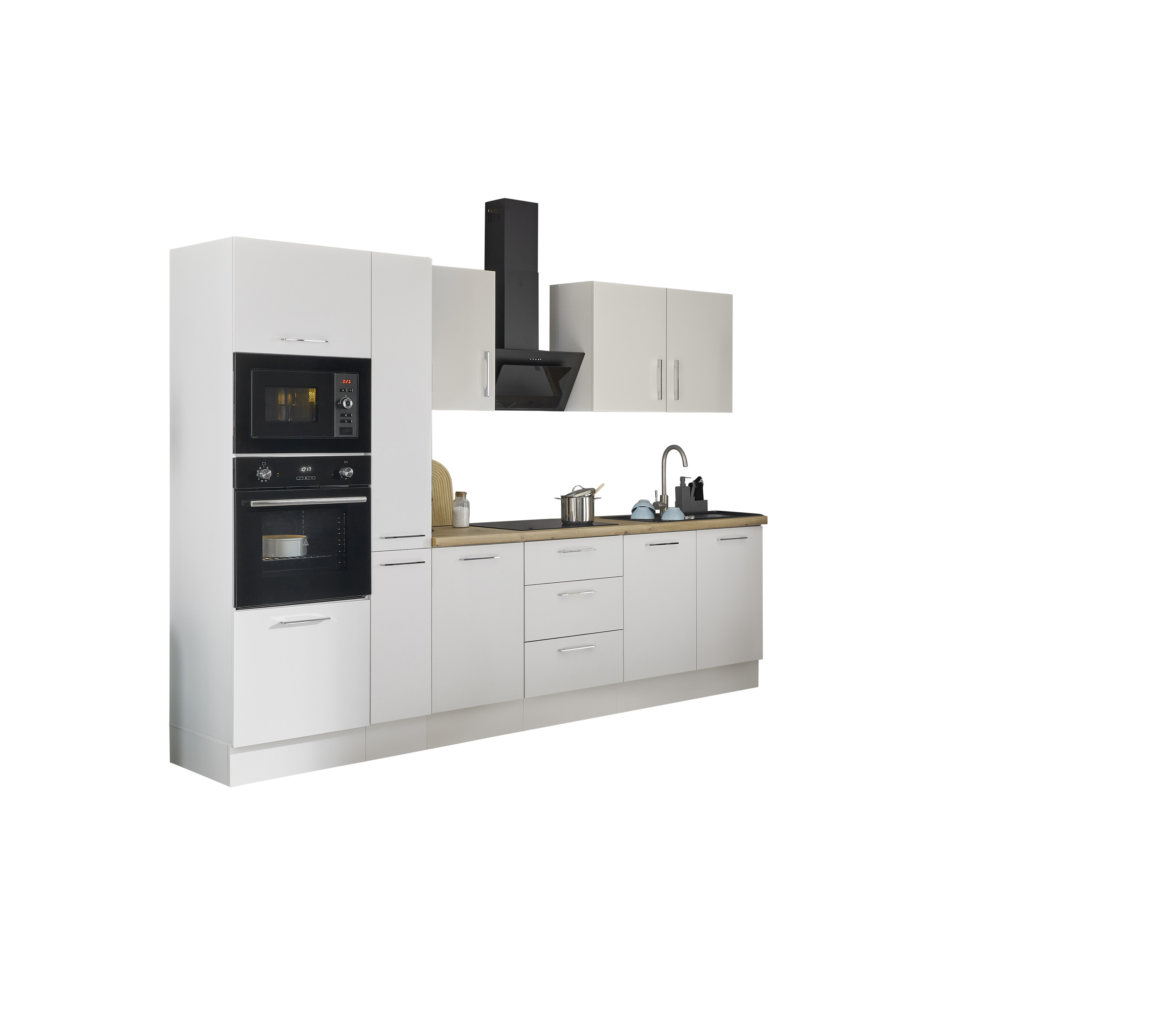 Bloc cuisine avec électroménager CORNWALL (bloc cuisine-four-micro-ondes-armoire coulissante) II