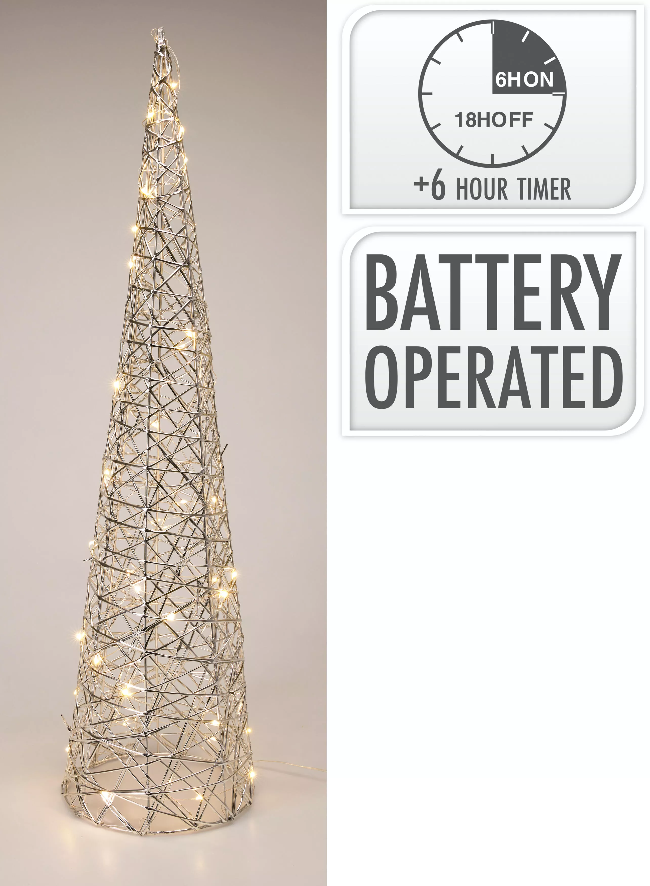 Sapin conique avec LED CHRISTMAS