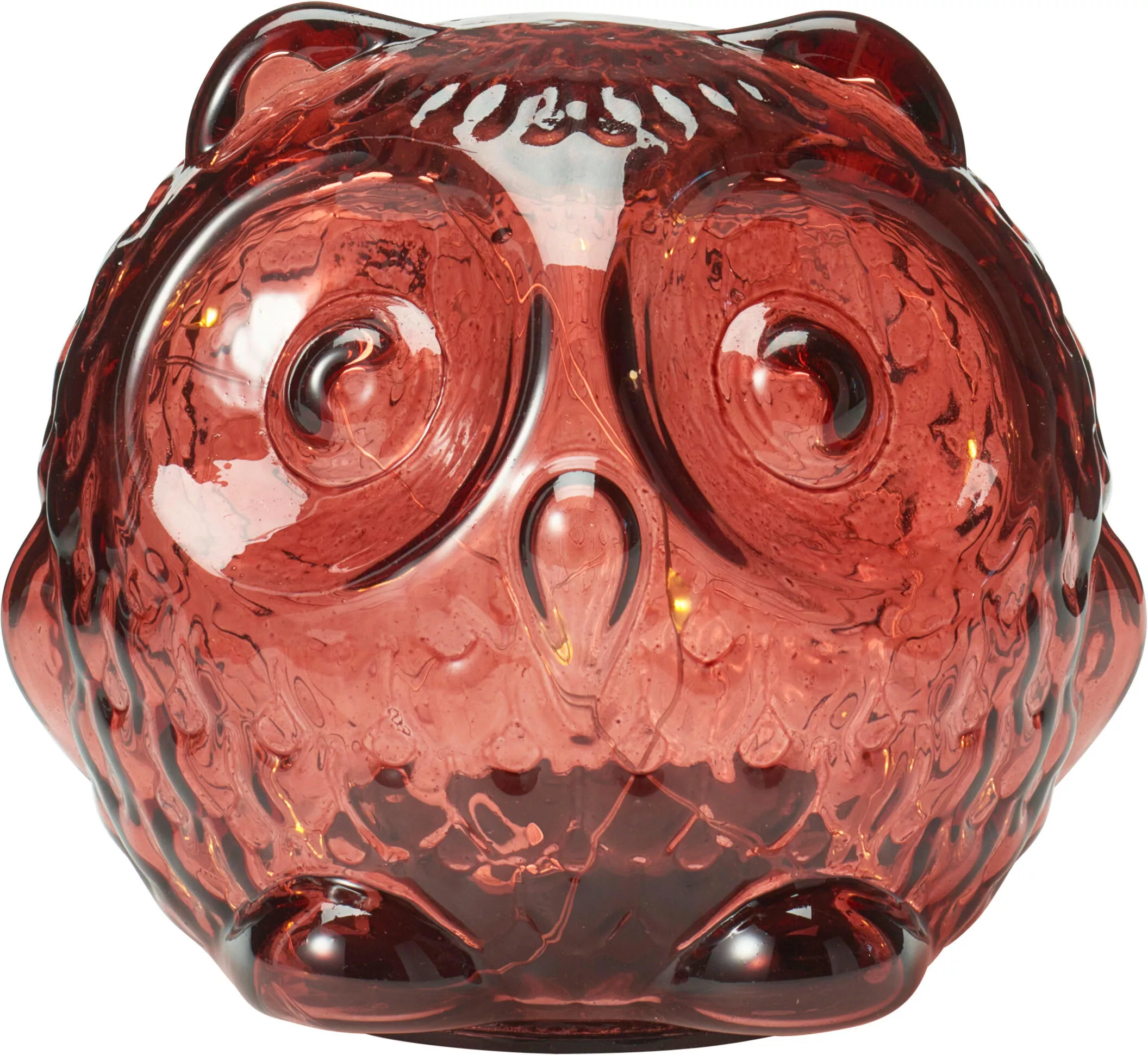 Hibou en verre avec LED HERBST Hibou en verre avec LED HERBST