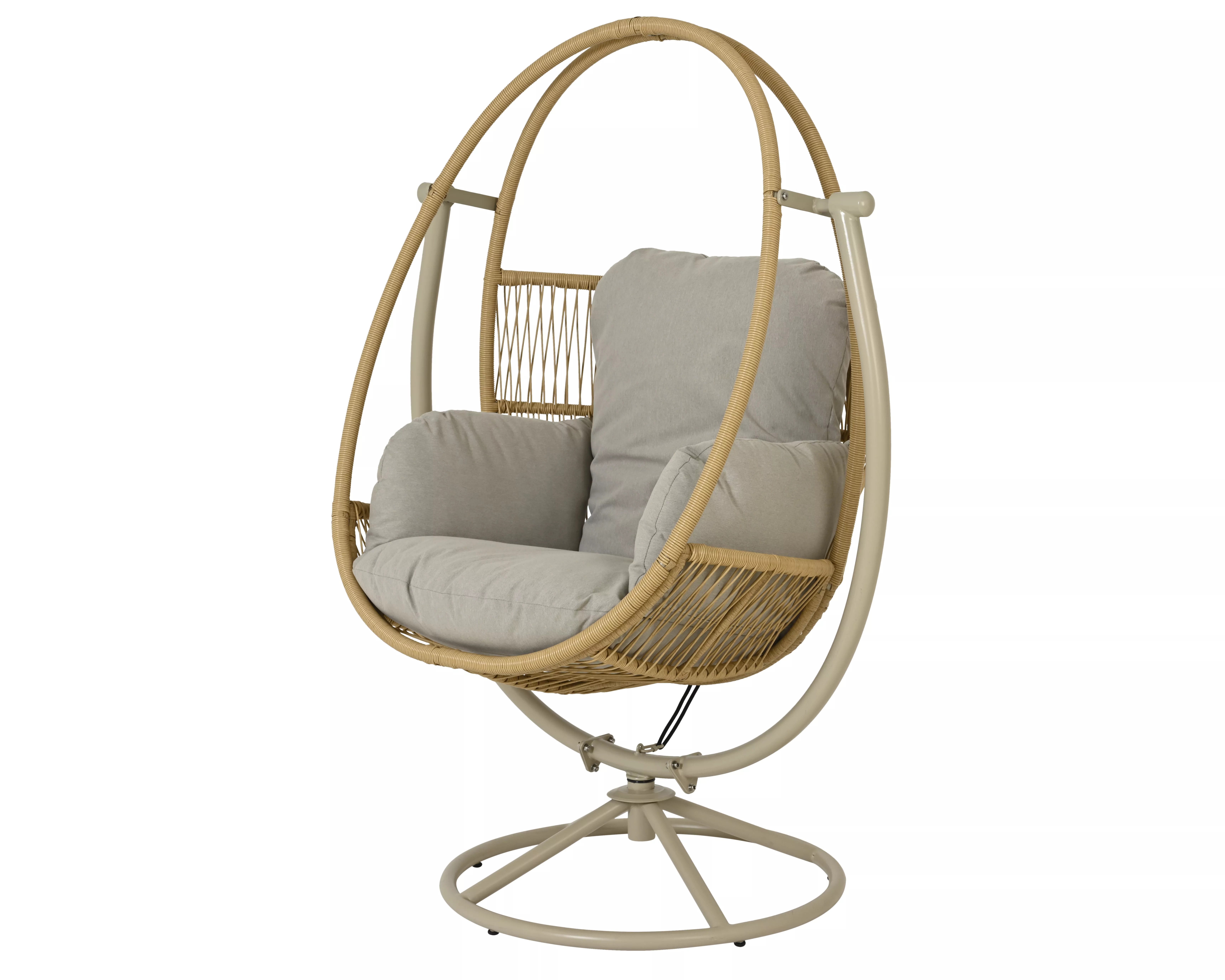 Fauteuil suspendu ton beige TUNJA