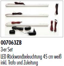 Lot de 3 éclairages LED pour fond de meuble CALI Lot de 3 éclairages LED pour fond de meuble CALI