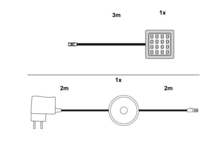 Eclairage LED sous tablette BELLA 1100-761-00