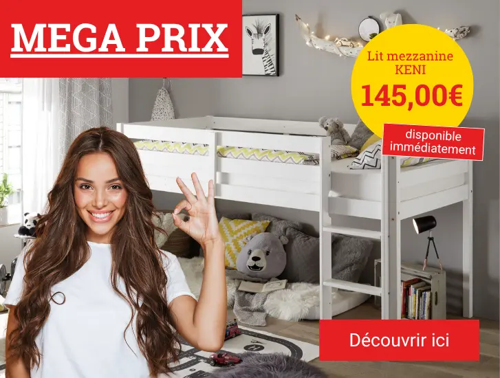 MEGA prix ! Lit superposé KENI