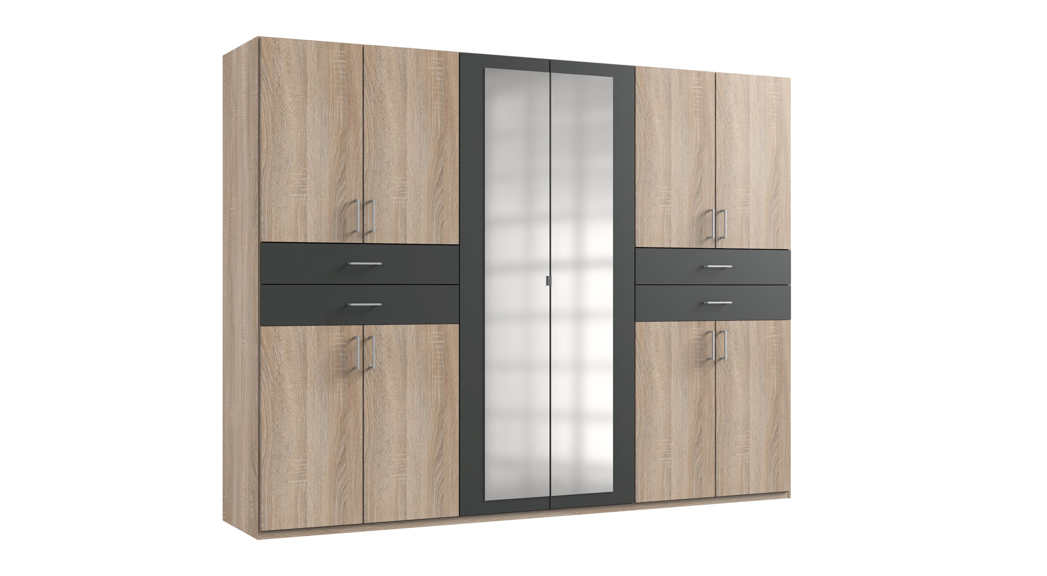 Armoire à vêtements TAIGA chêne brut de sciage ton graphite 5149934