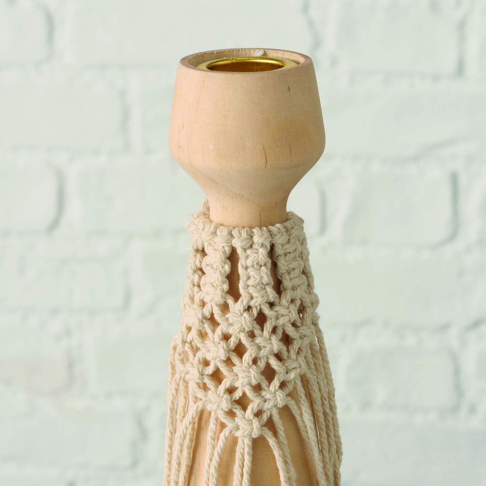 Bougeoir macramé 25cm BOHIO