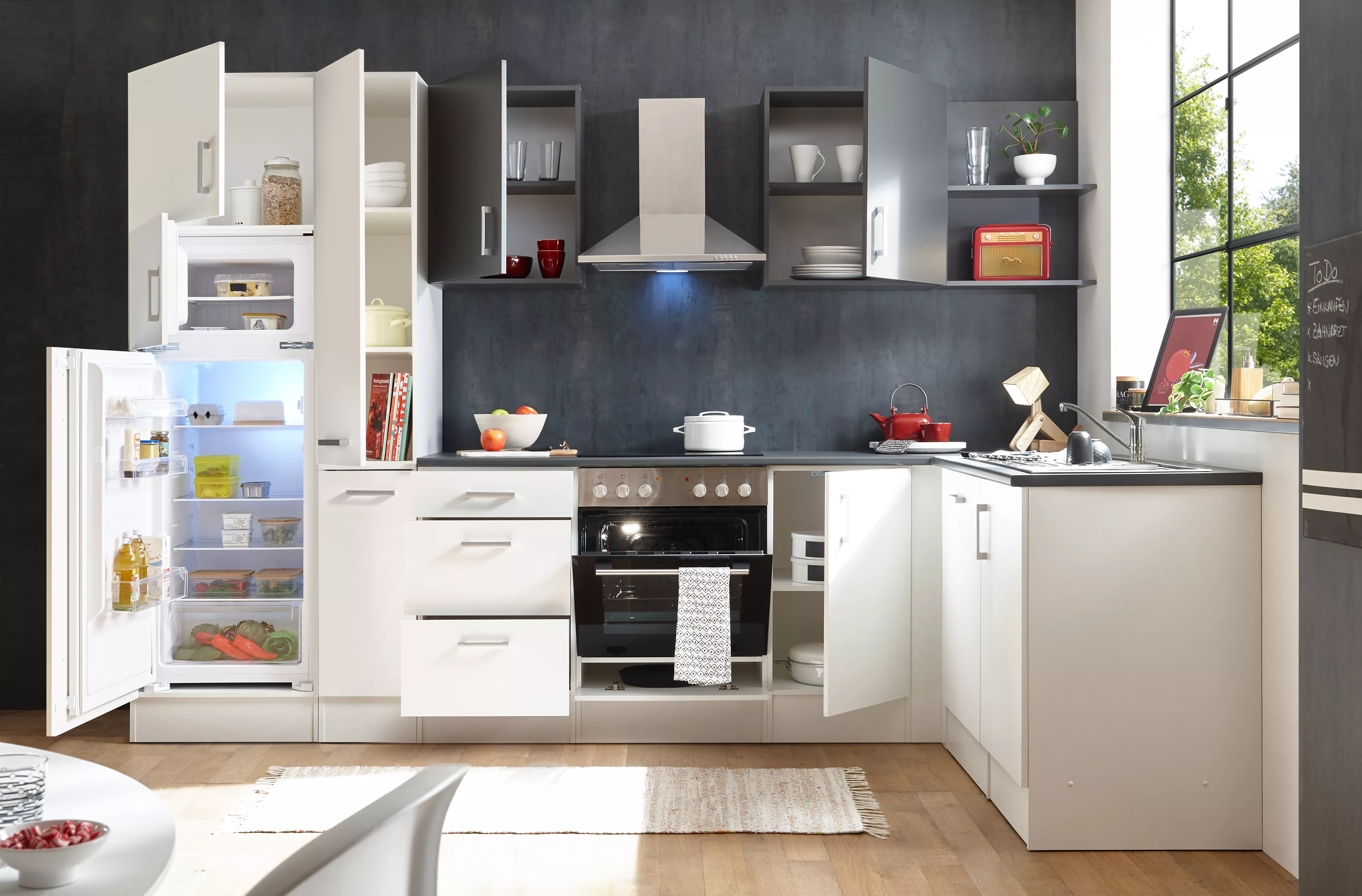 Cuisine d'angle avec électroménager CORNER 310 ECK+E EGKC