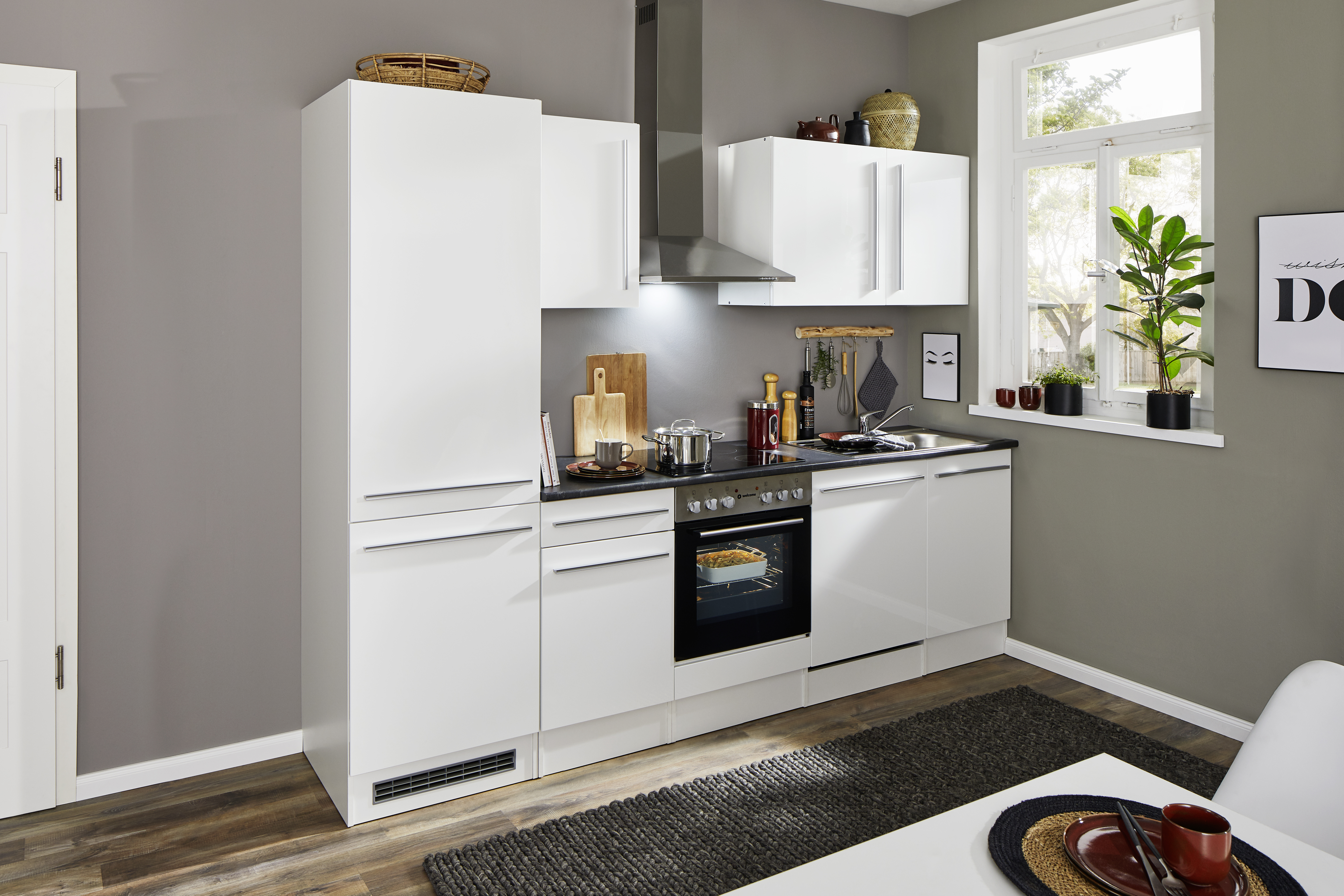 Bloc cuisine avec électroménager JAZZ 8 (bloc cuisine-réfrigérateur) I