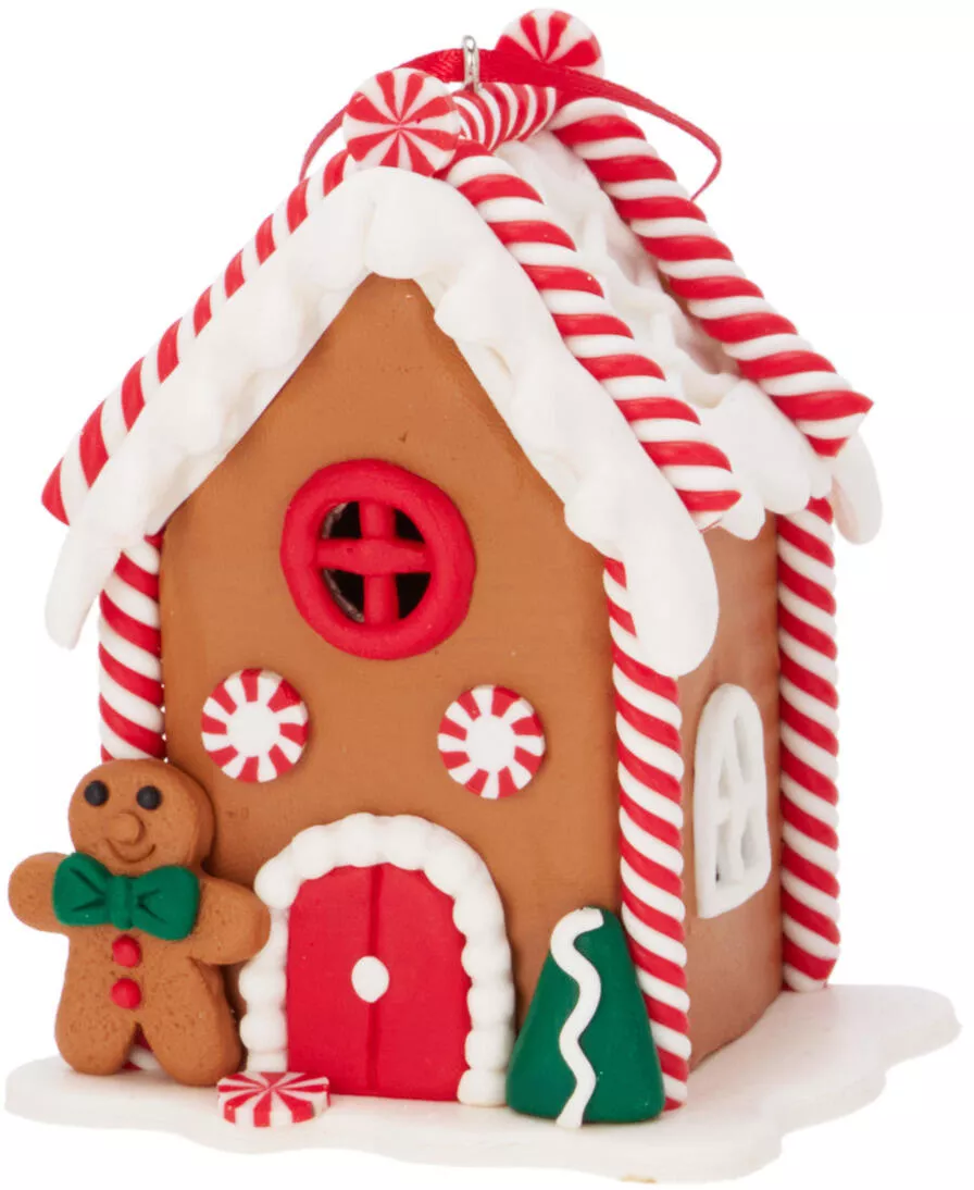 Maison de pain d'épices LED à suspendre CHRISTMAS