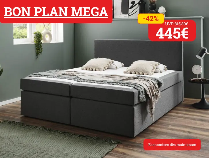Une super astuce pour faire des économies ! Lit à sommier tapissier BX890 ASPEN