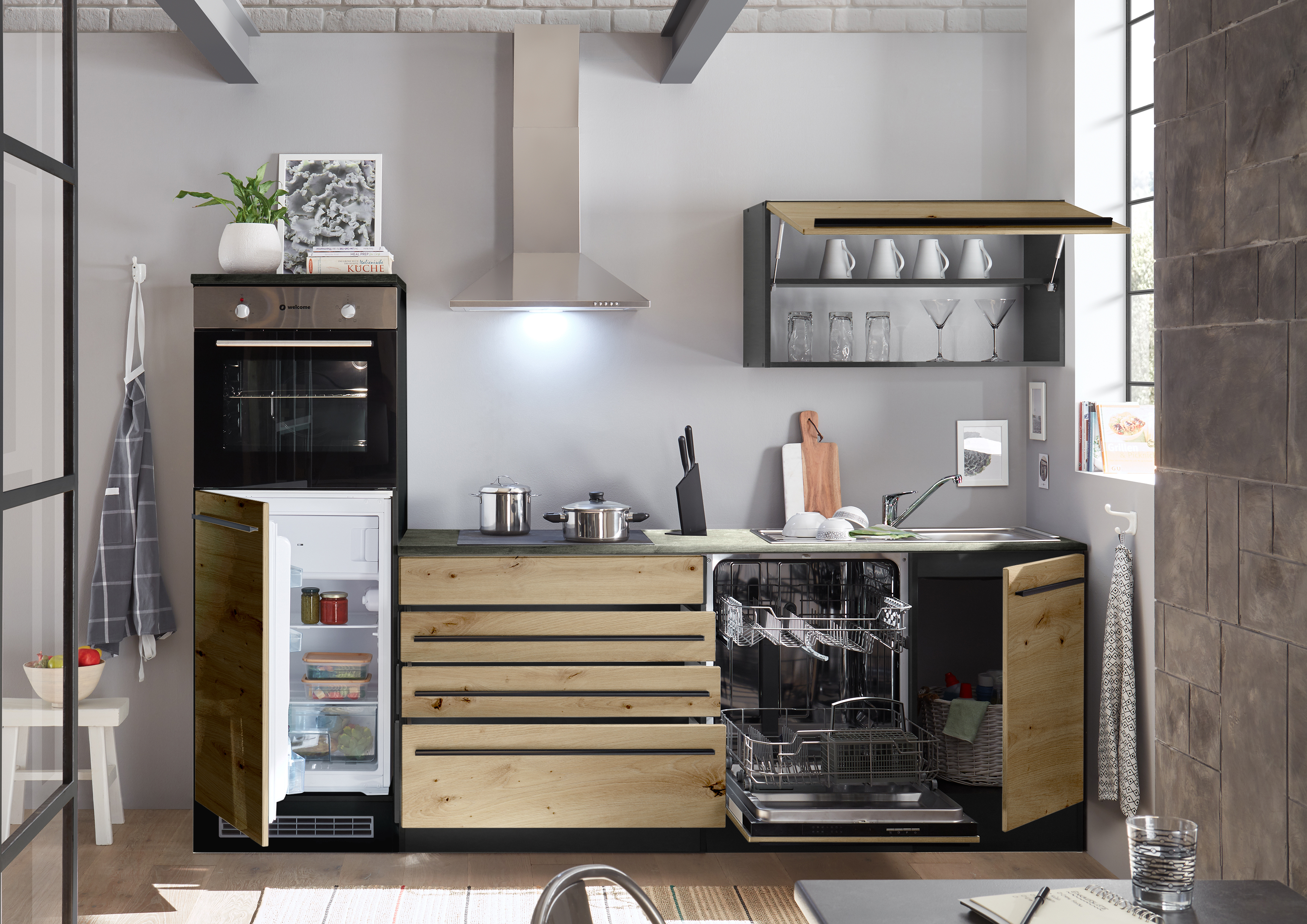 Bloc cuisine avec électroménager JAZZ 6 (bloc cuisine) I