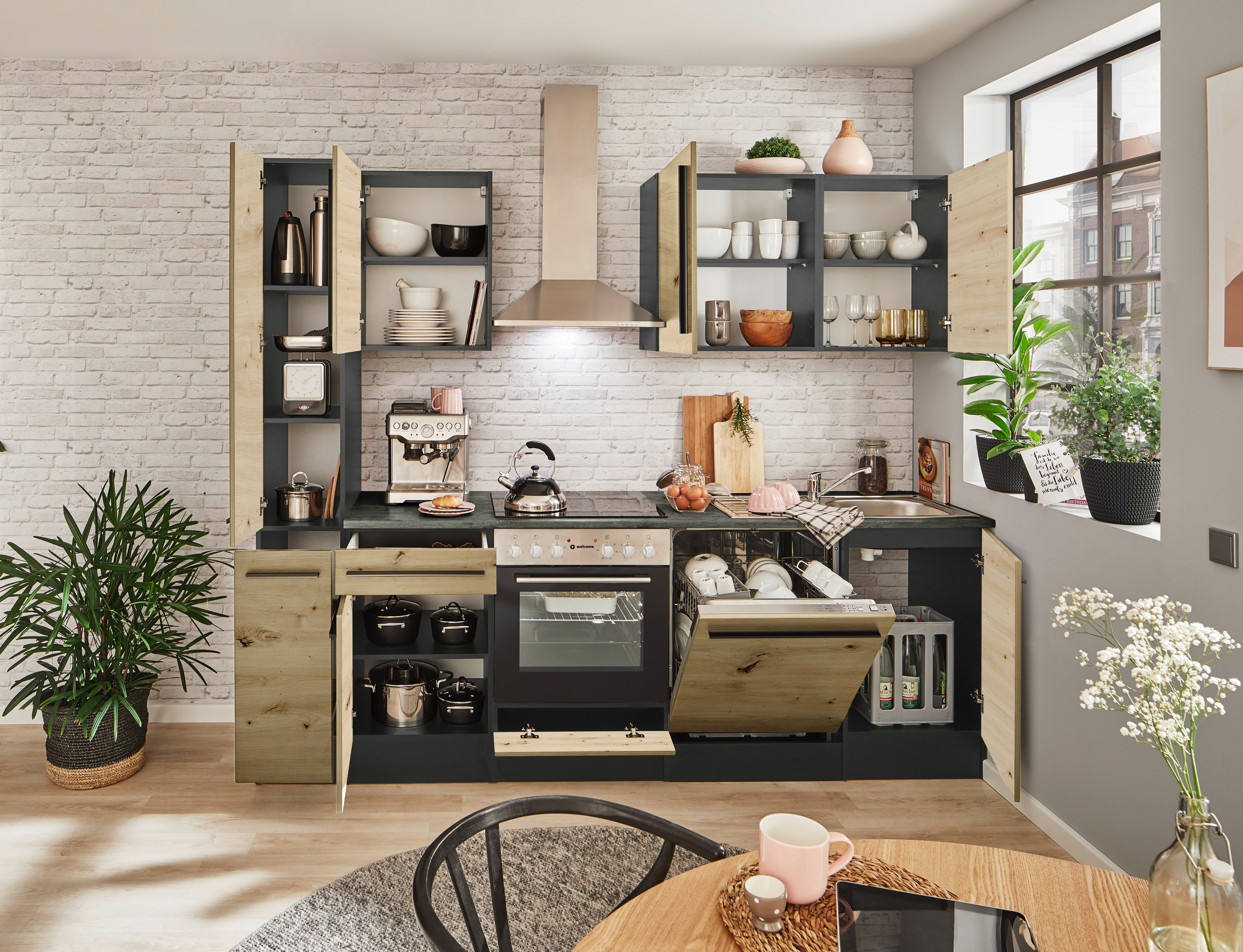 Bloc cuisine avec électroménager JAZZ 8 (bloc cuisine-armoire coulissante) III