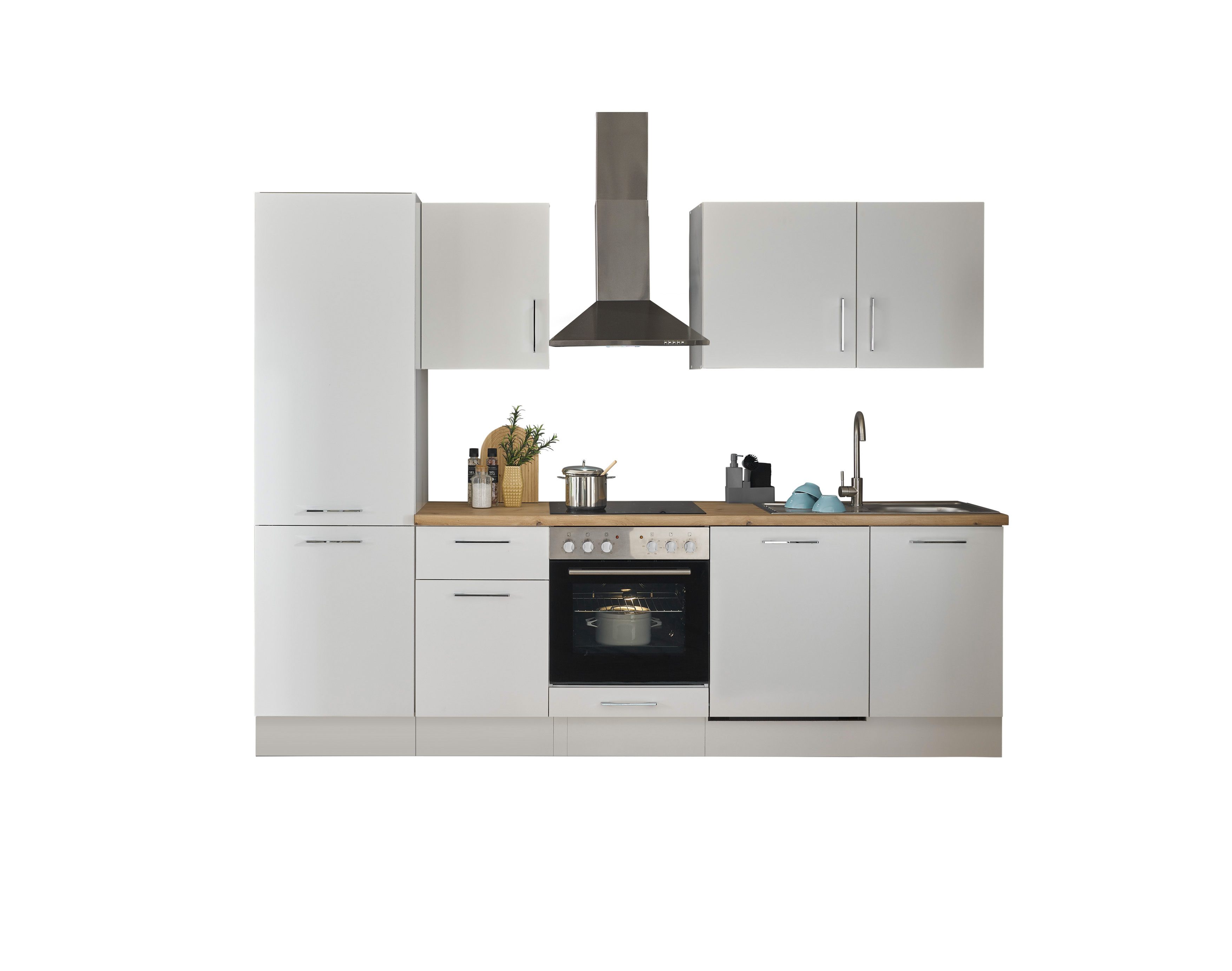 Bloc cuisine avec électroménager CORNWALL (bloc cuisine-lave-vaisselle-réfrigérateur) I Bloc cuisine avec électroménager CORNWALL (bloc cuisine-lave-vaisselle-réfrigérateur) I